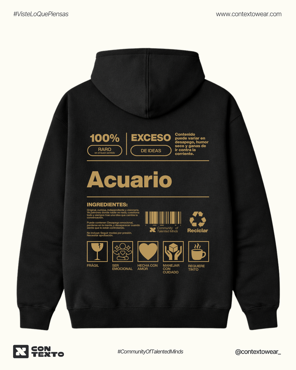 Hoodie Acuario - Mujer