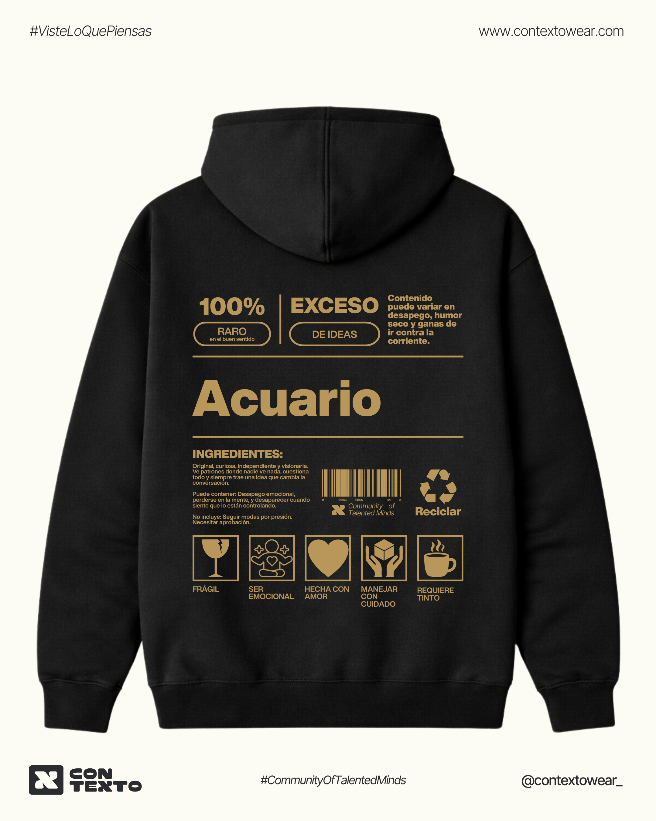 Hoodie Acuario - Mujer
