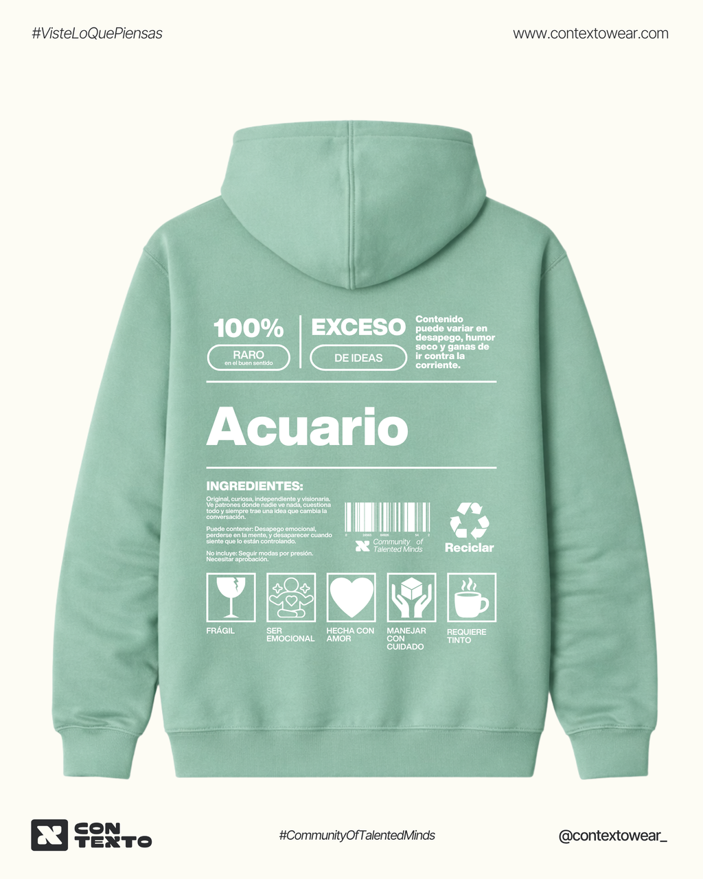 Hoodie Acuario - Mujer