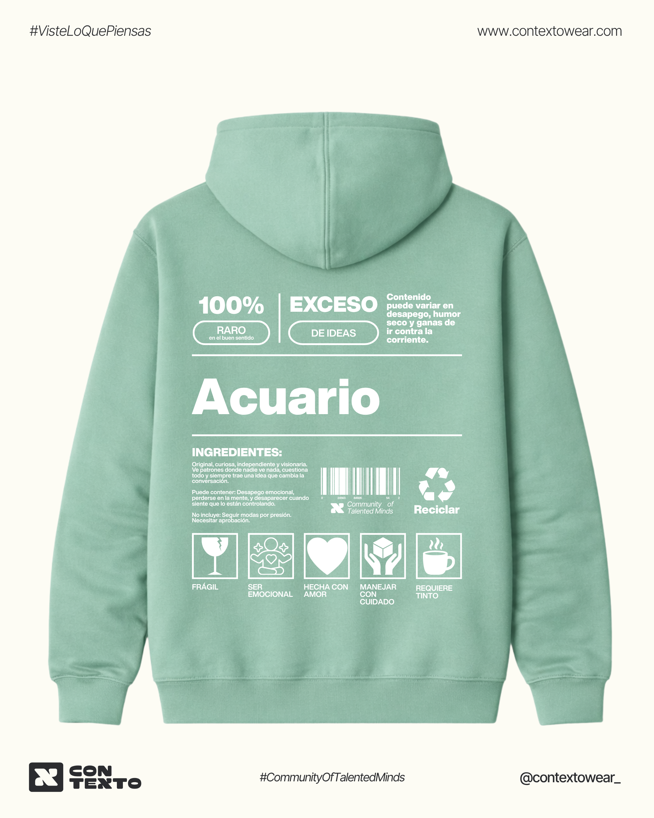 Hoodie Acuario - Mujer