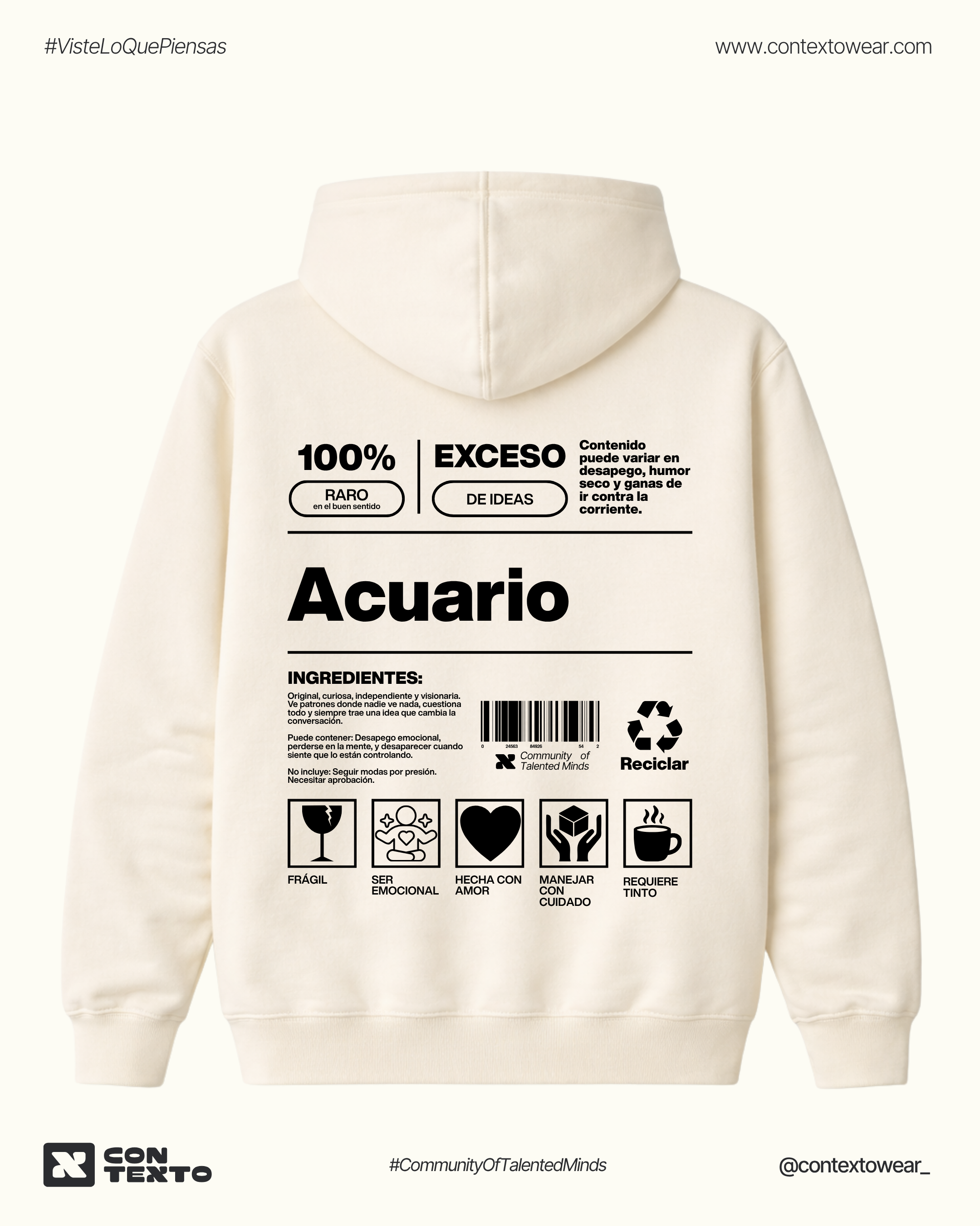 Hoodie Acuario - Mujer