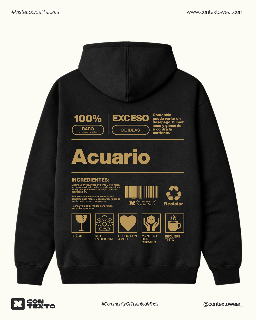 Hoodie Acuario - Hombre