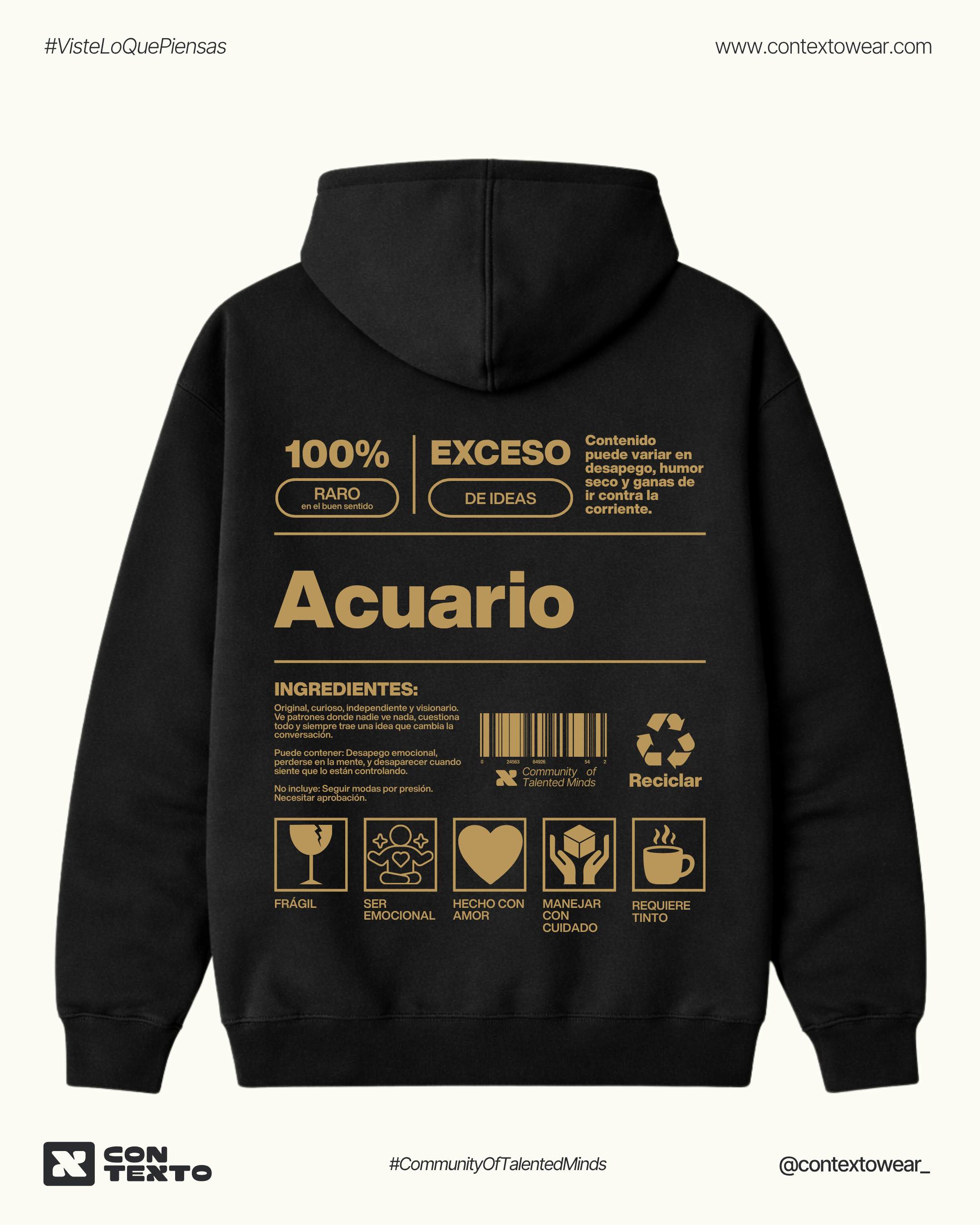 Hoodie Acuario - Hombre