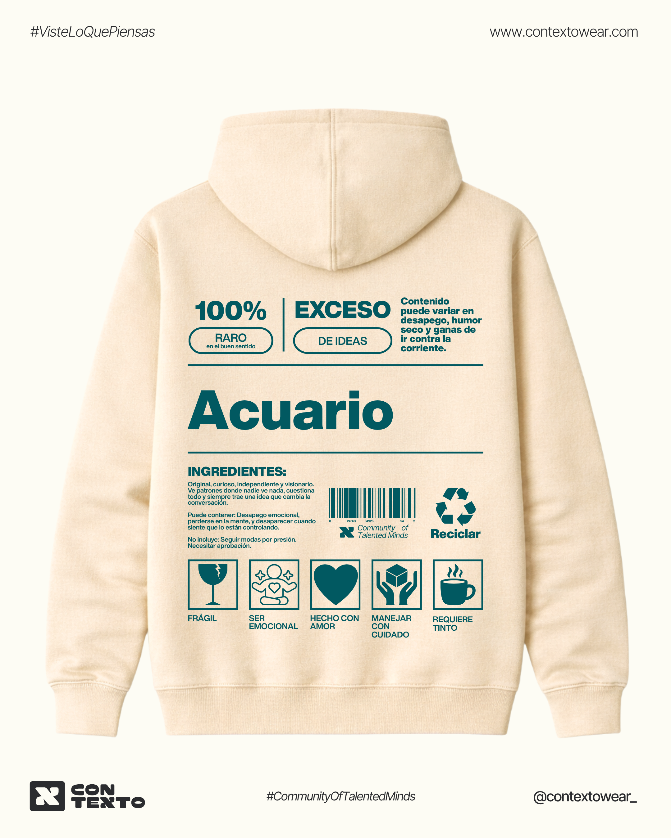 Hoodie Acuario - Hombre