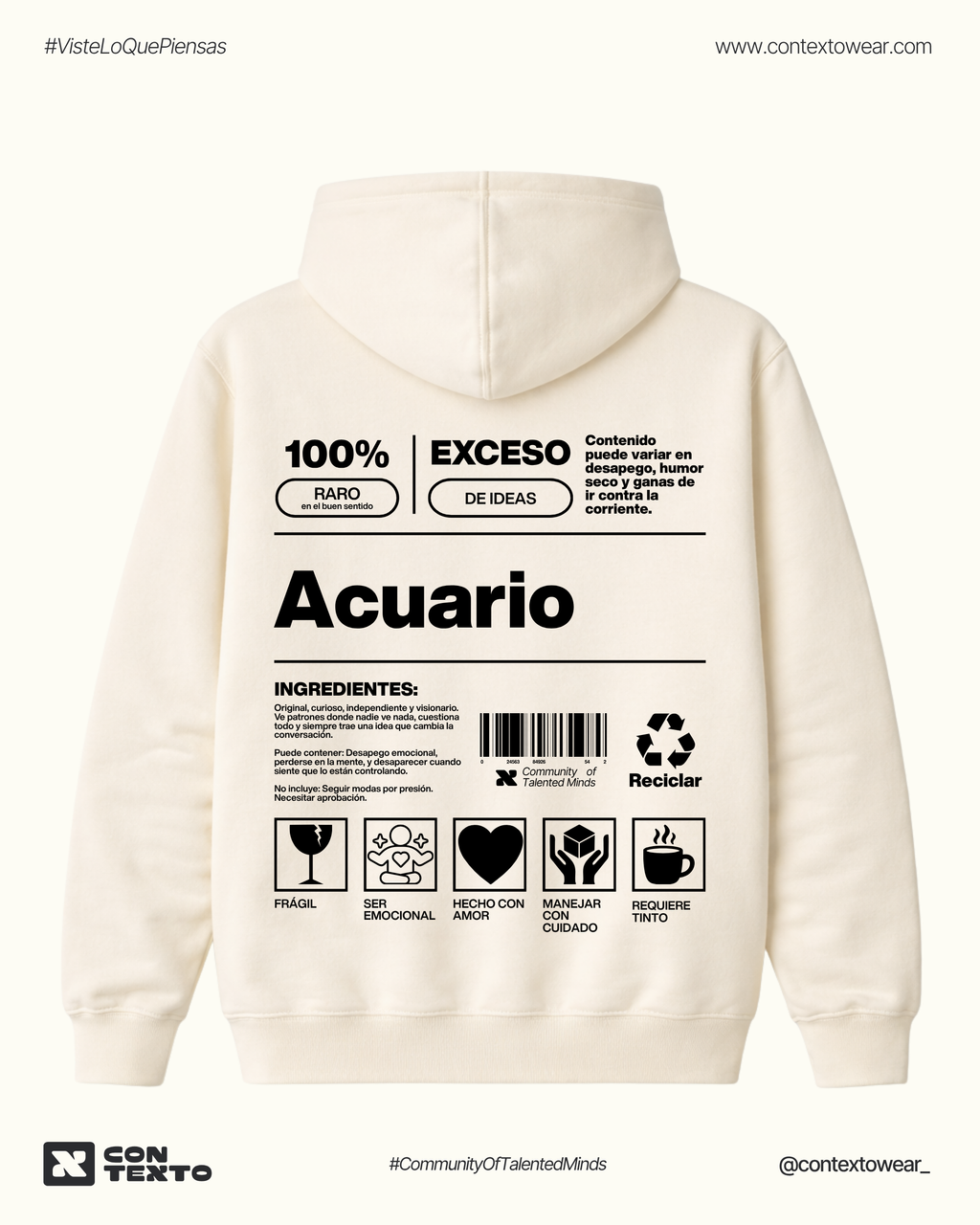 Hoodie Acuario - Hombre