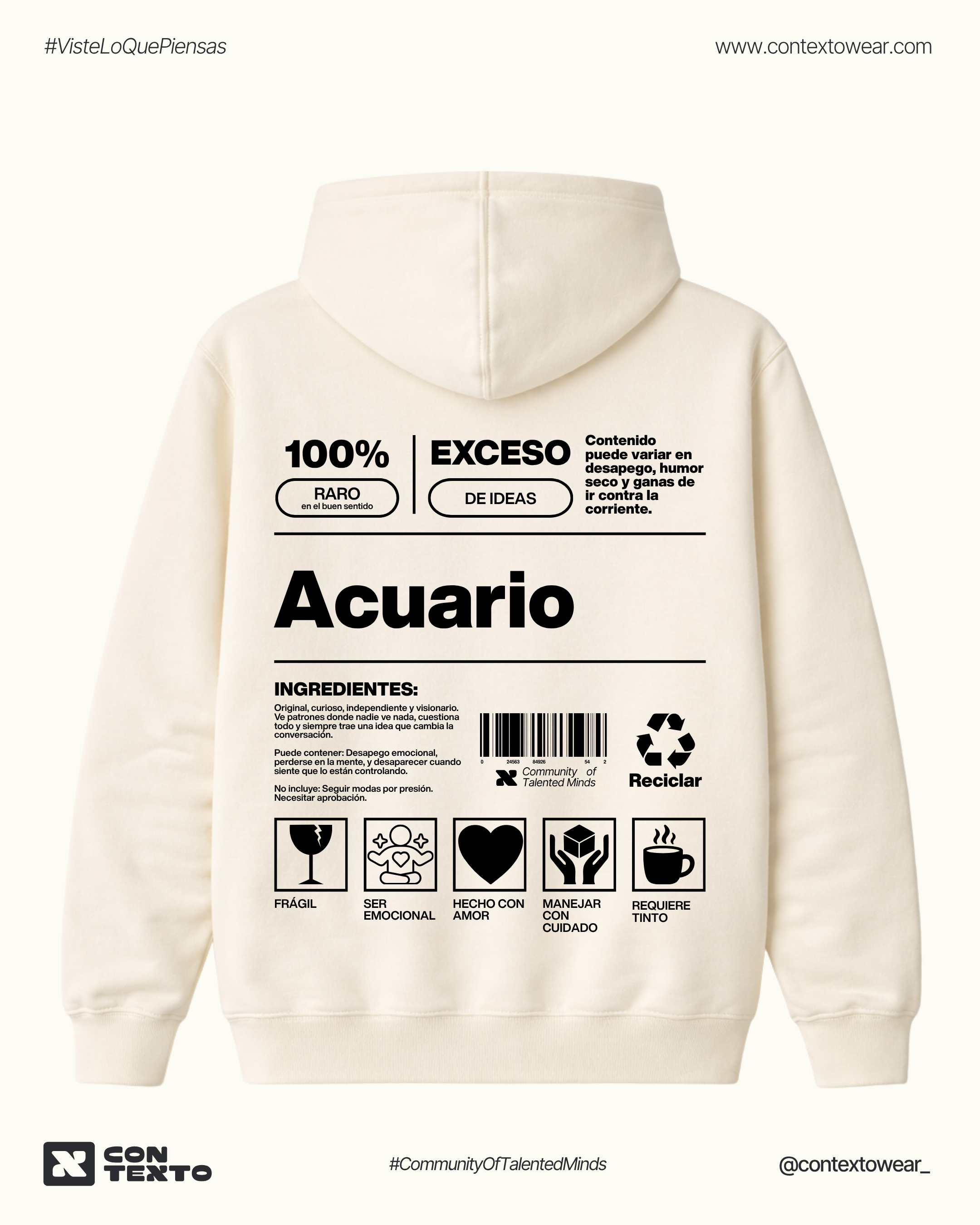 Hoodie Acuario - Hombre