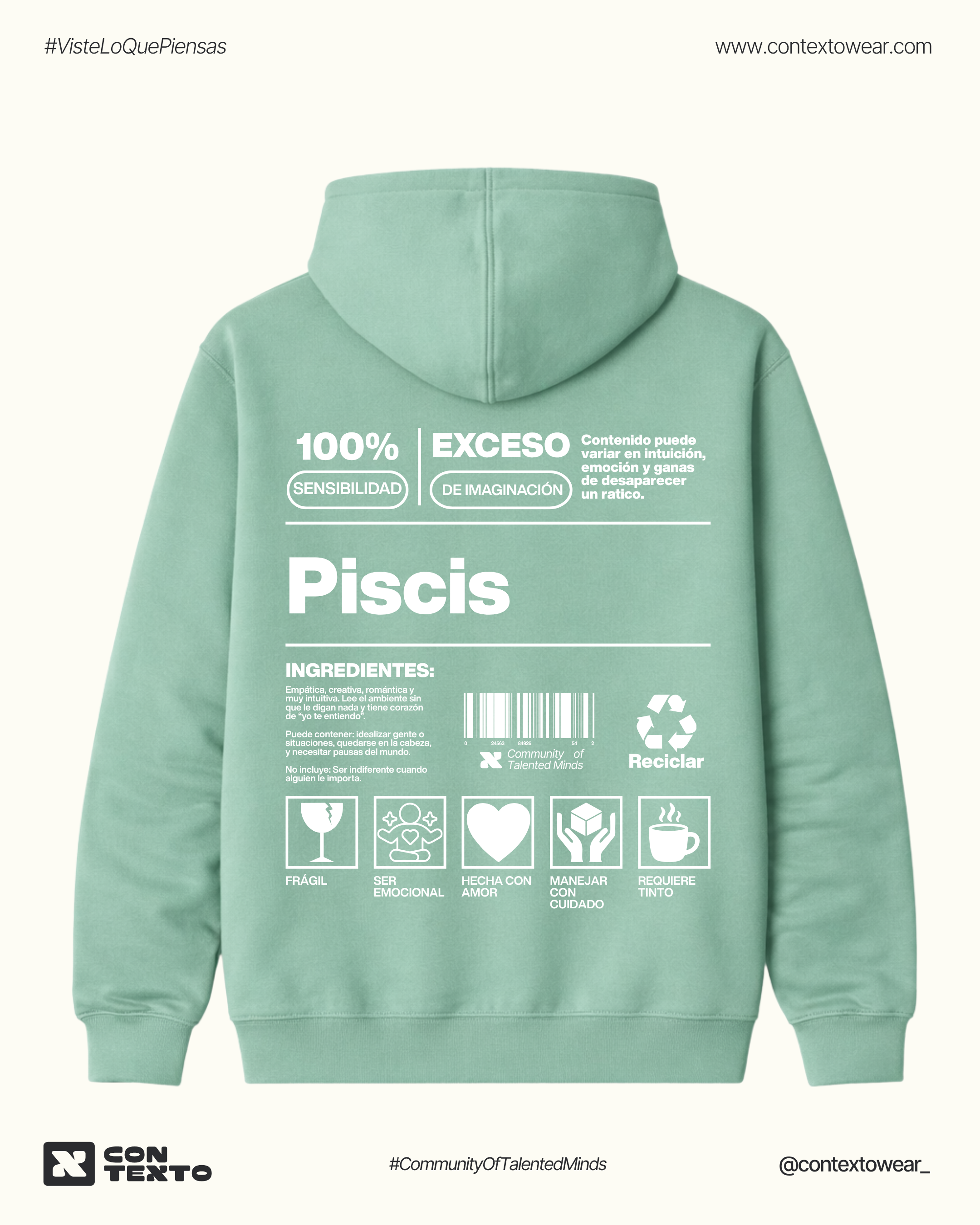 Hoodie Piscis - Mujer