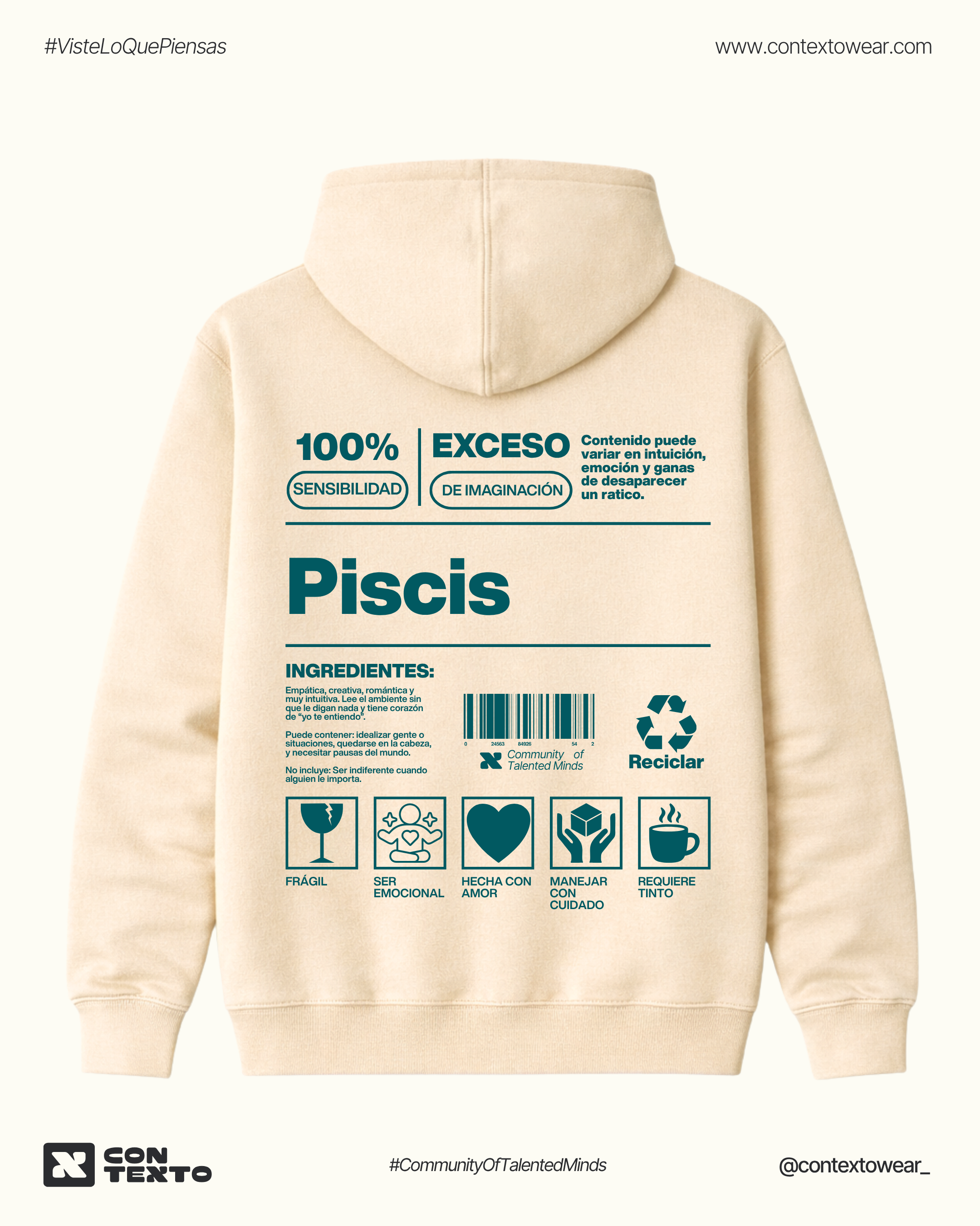 Hoodie Piscis - Mujer