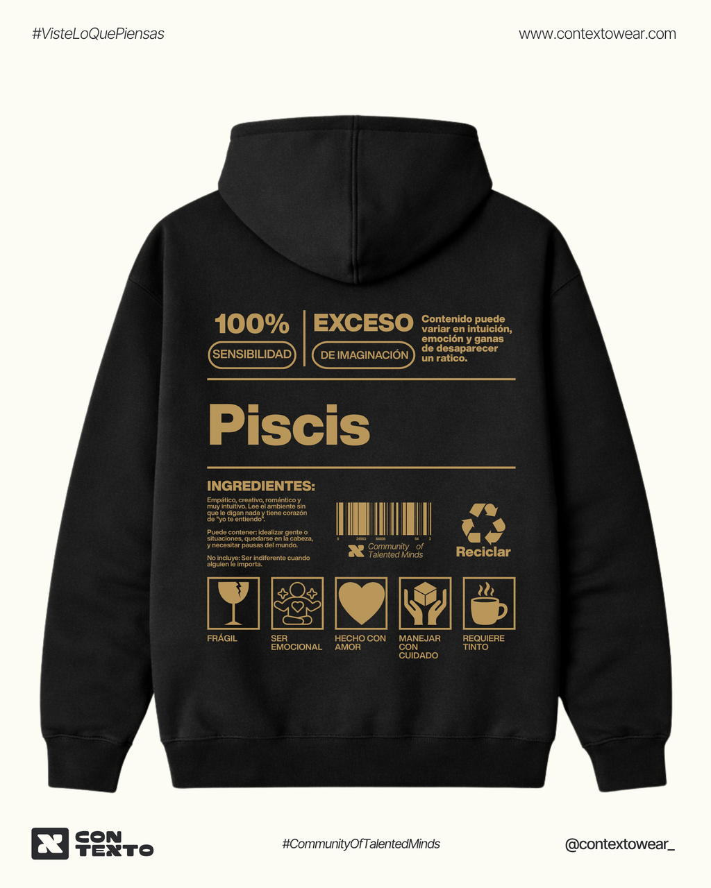 Hoodie Piscis - Hombre