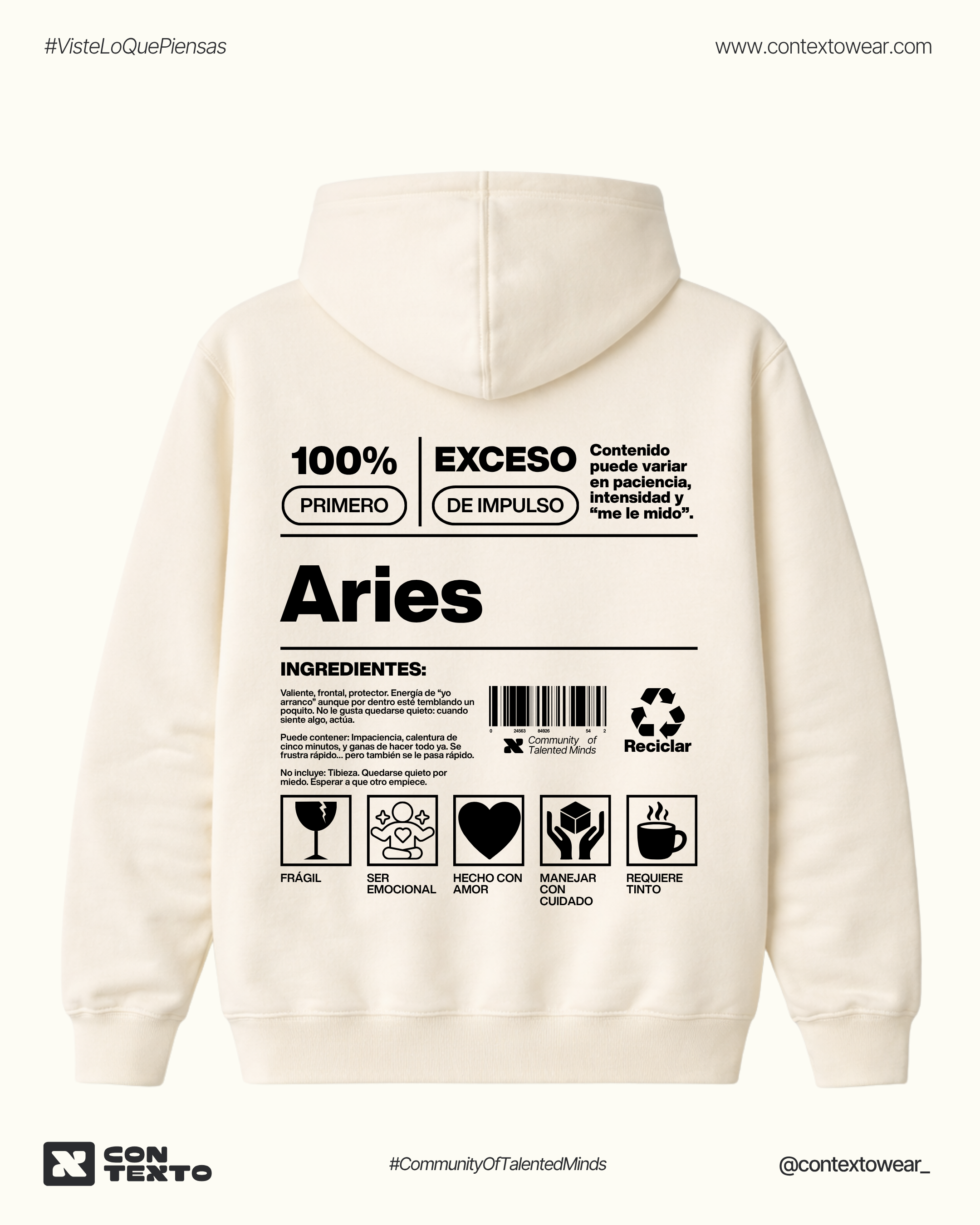Hoodie Aries - Hombre