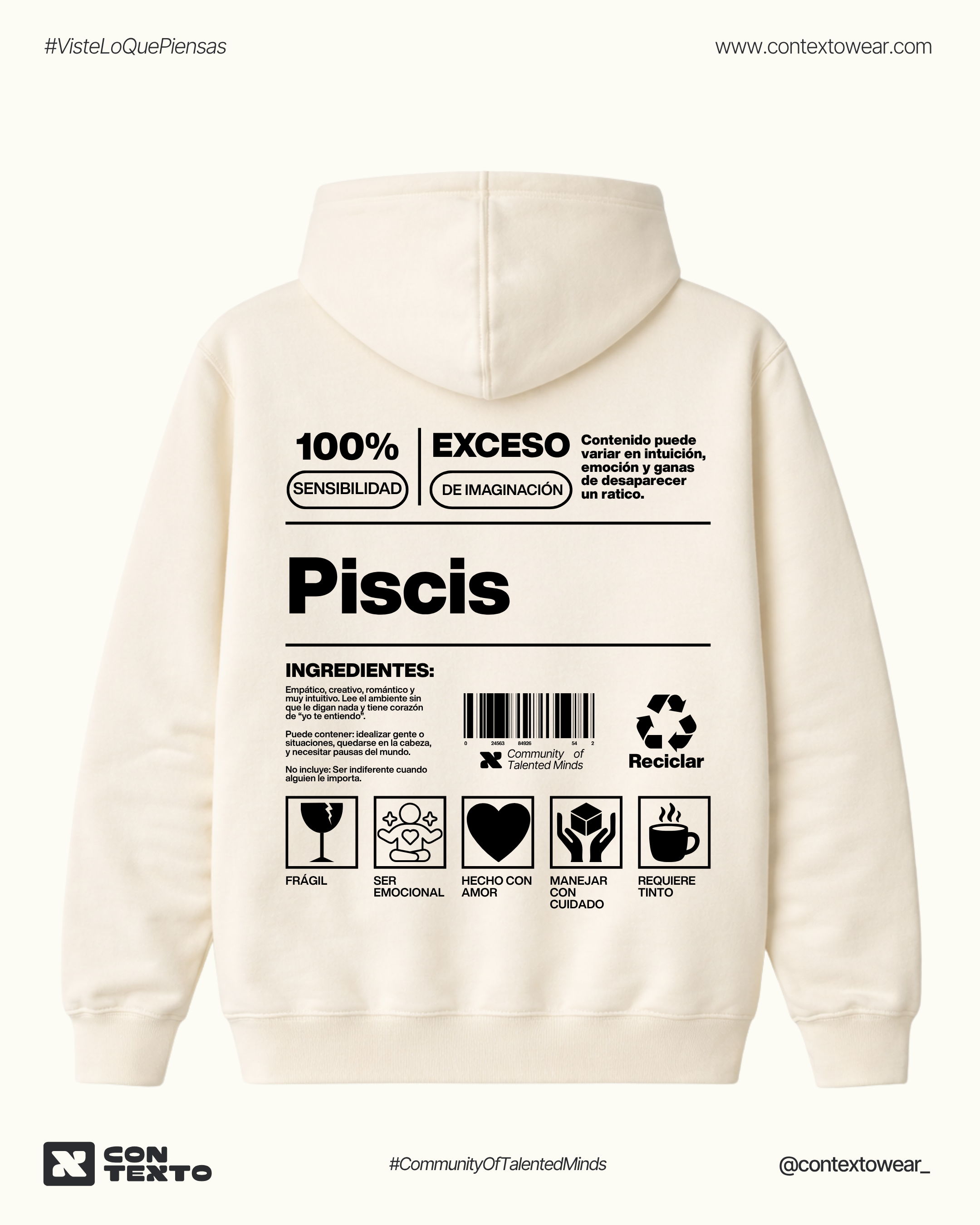 Hoodie Piscis - Hombre