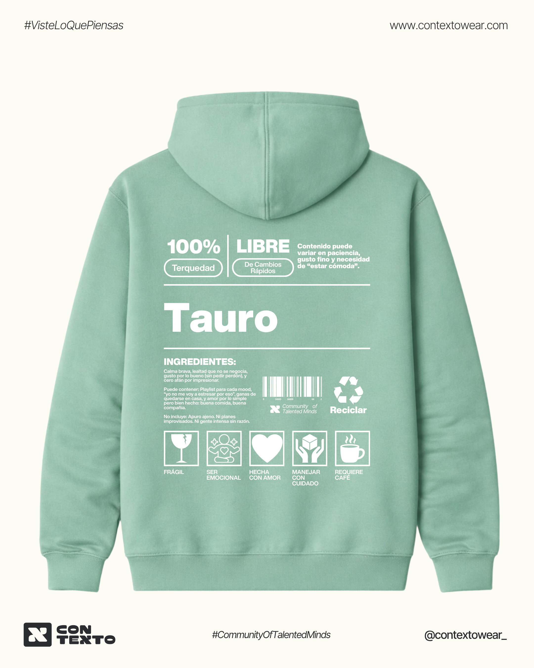 Hoodie Tauro - Mujer