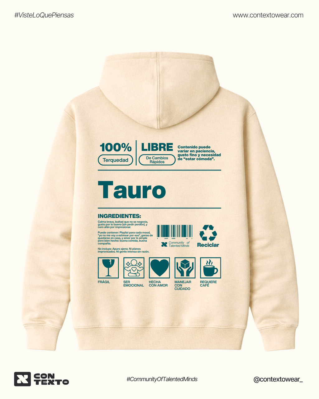 Hoodie Tauro - Mujer