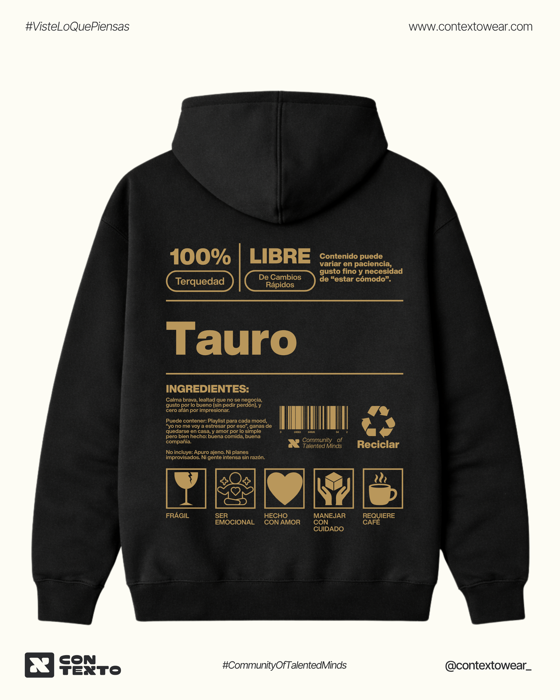 Hoodie Tauro - Hombre