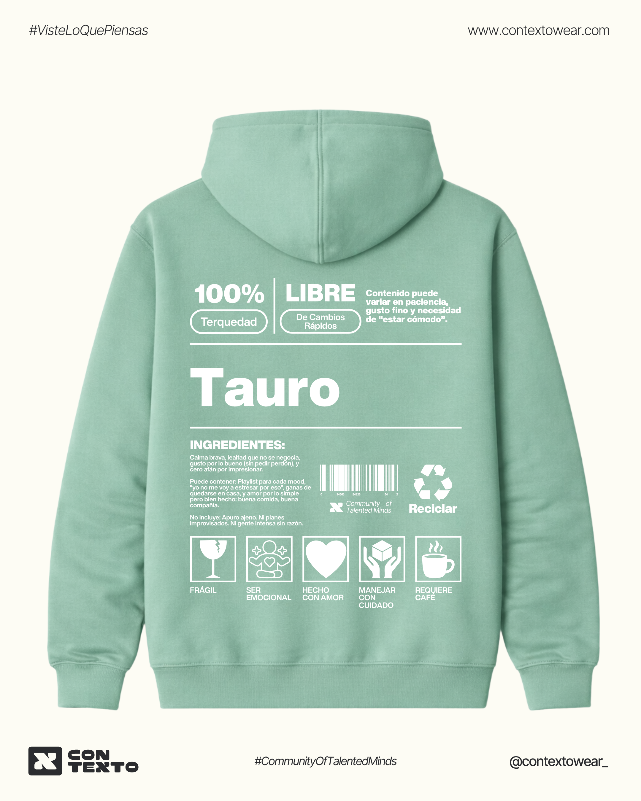 Hoodie Tauro - Hombre