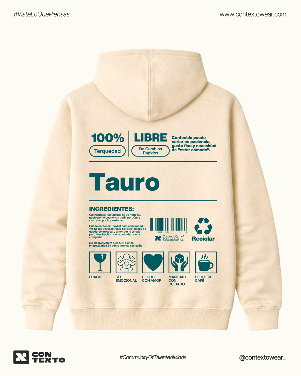 Hoodie Tauro - Hombre