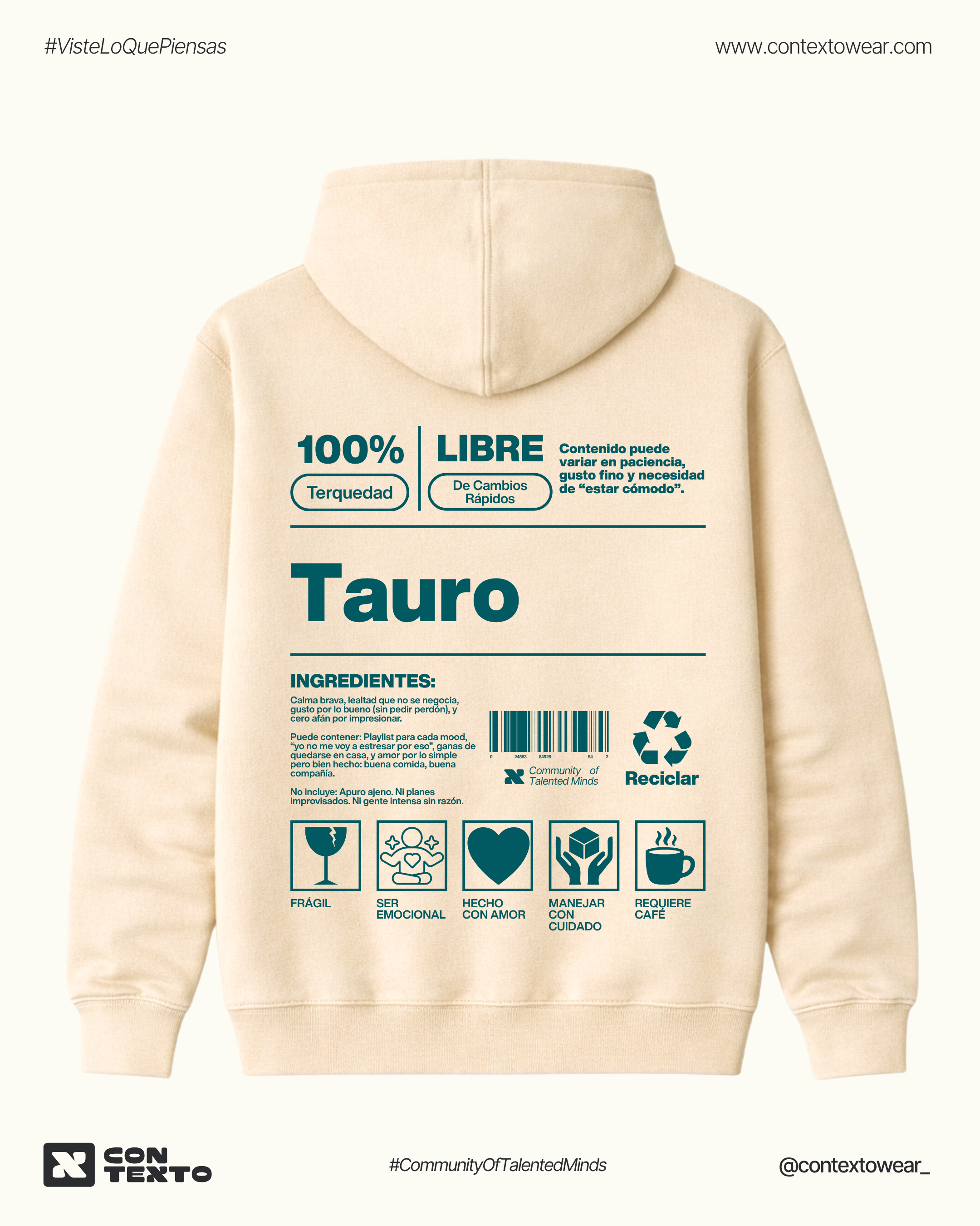 Hoodie Tauro - Hombre