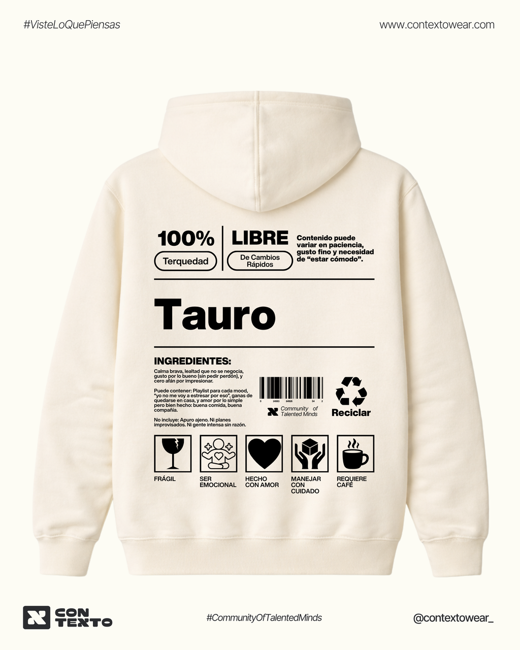 Hoodie Tauro - Hombre