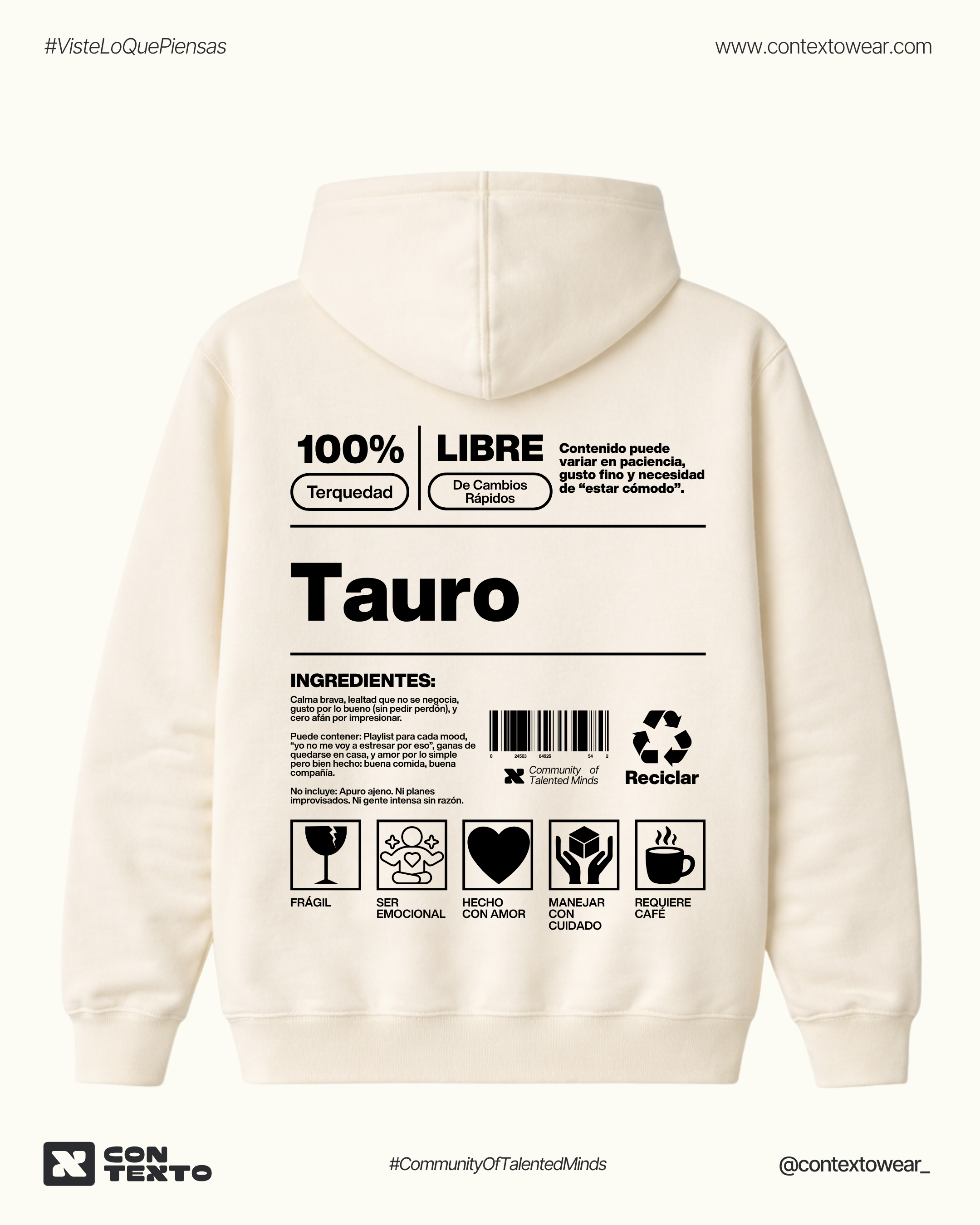 Hoodie Tauro - Hombre