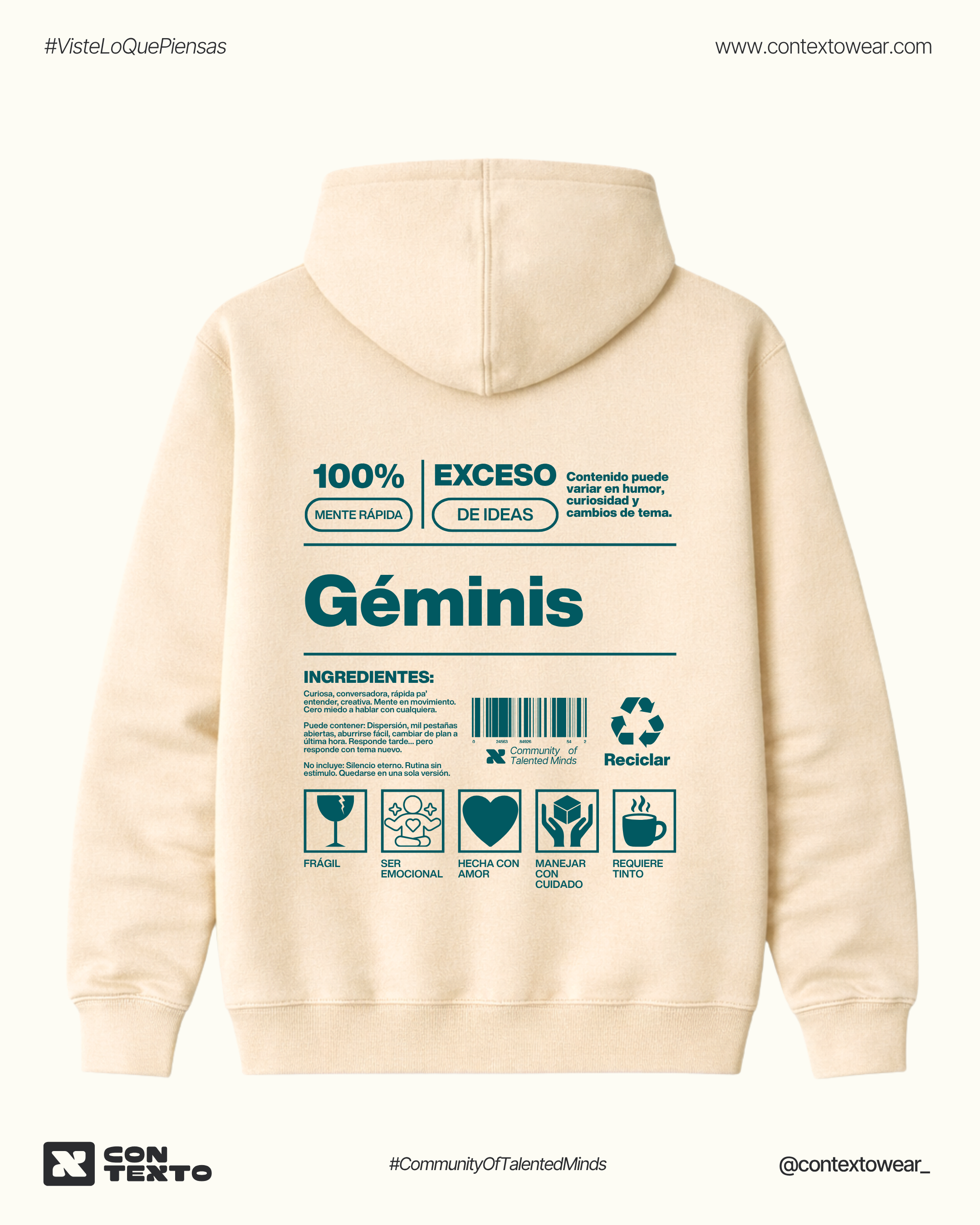 Hoodie Géminis - Mujer