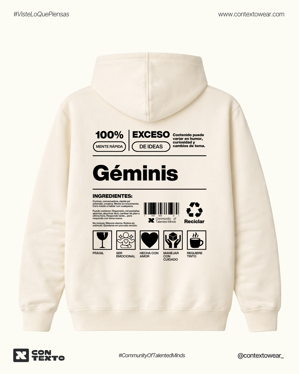 Hoodie Géminis - Mujer