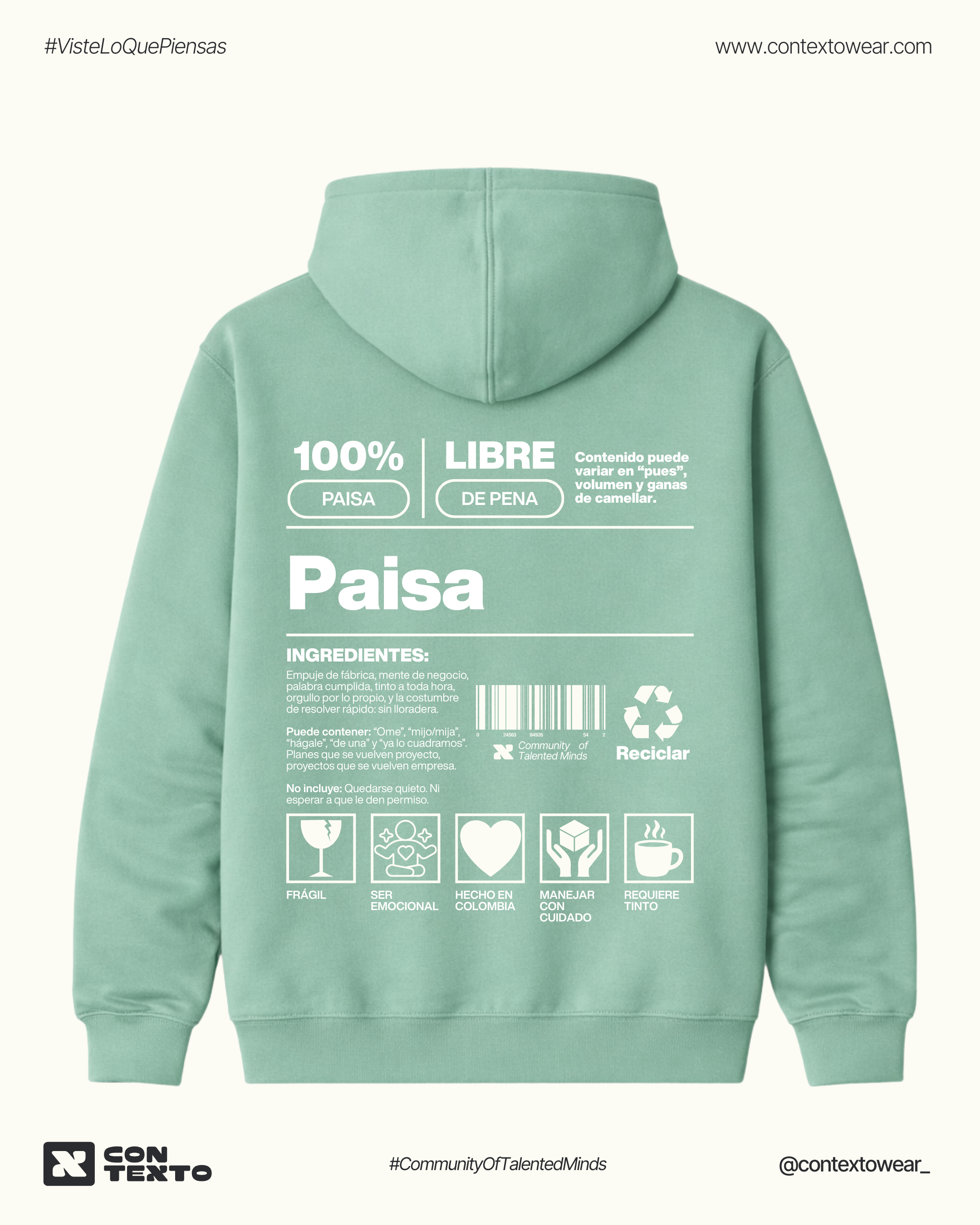 Hoodie Paisa Mujer