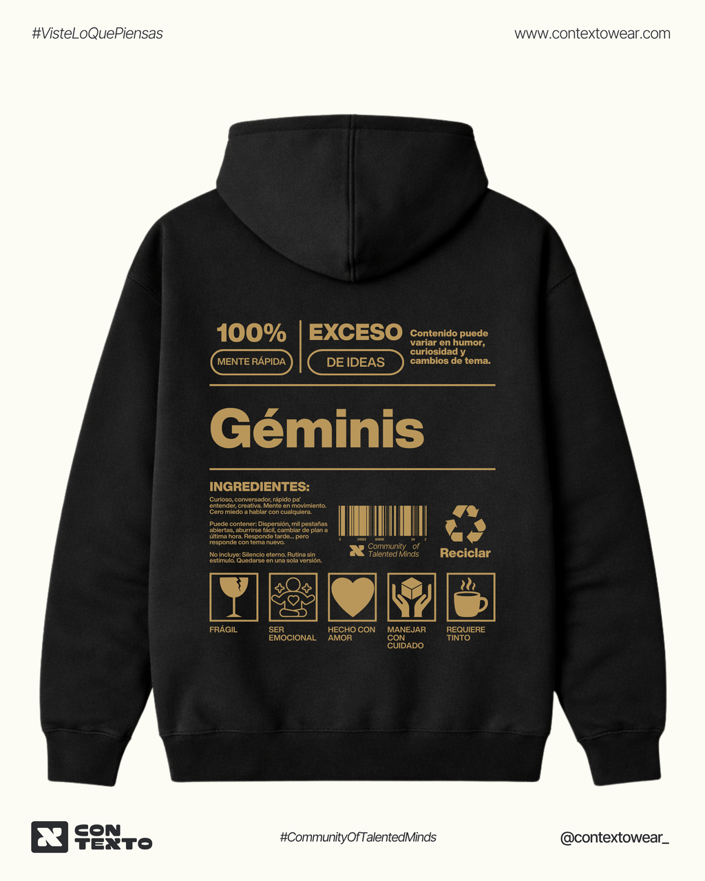 Hoodie Géminis - Hombre