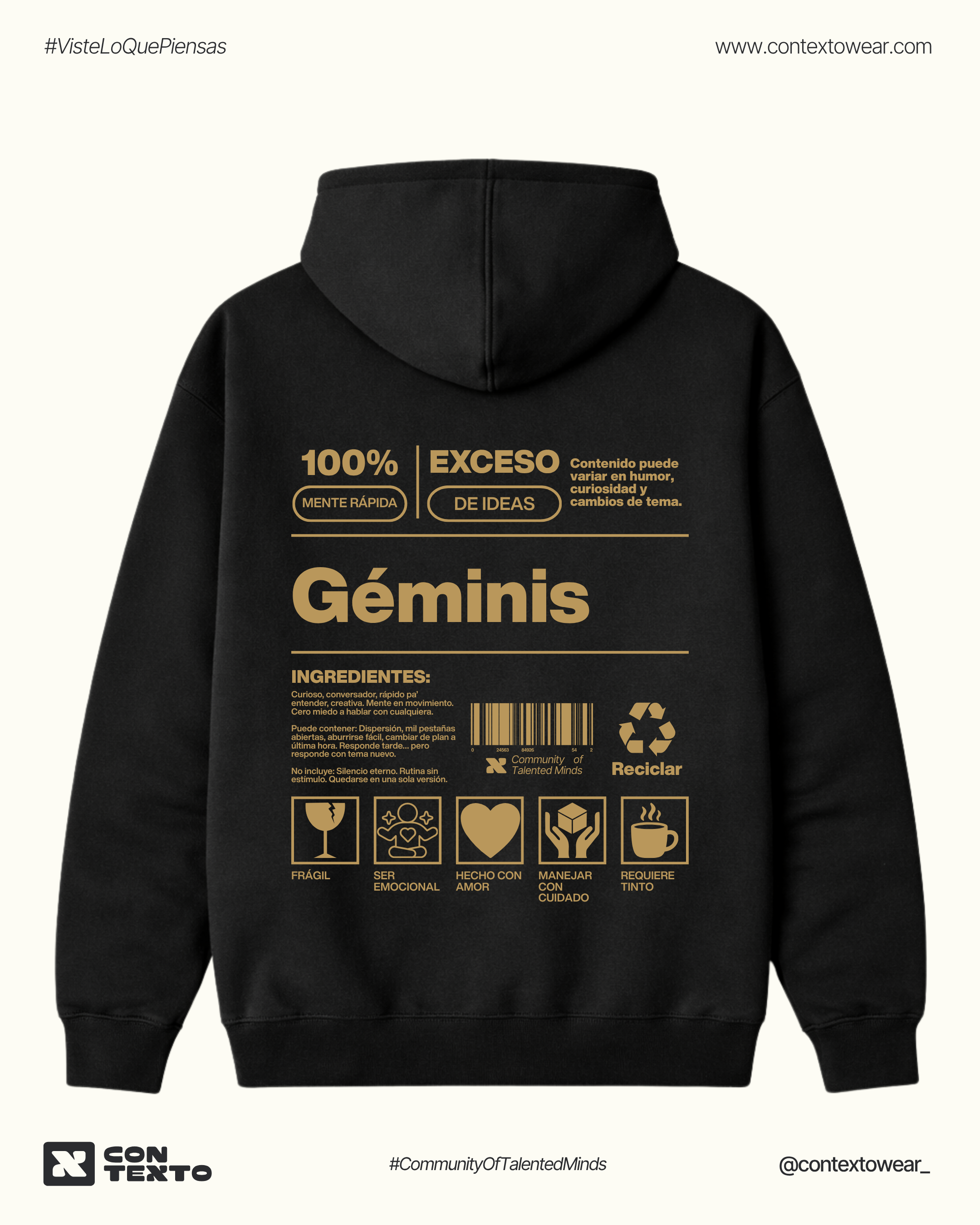 Hoodie Géminis - Hombre