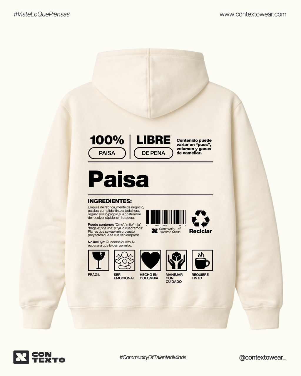 Hoodie Paisa Mujer