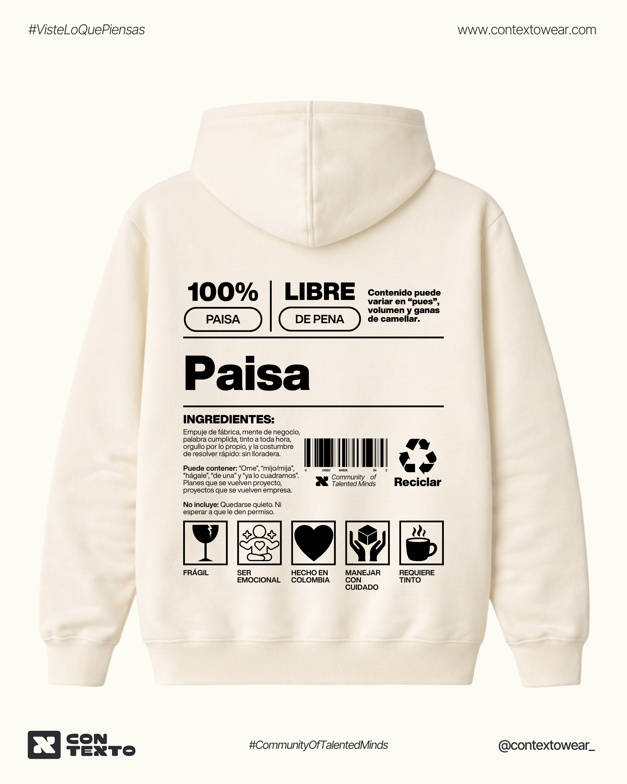 Hoodie Paisa Mujer