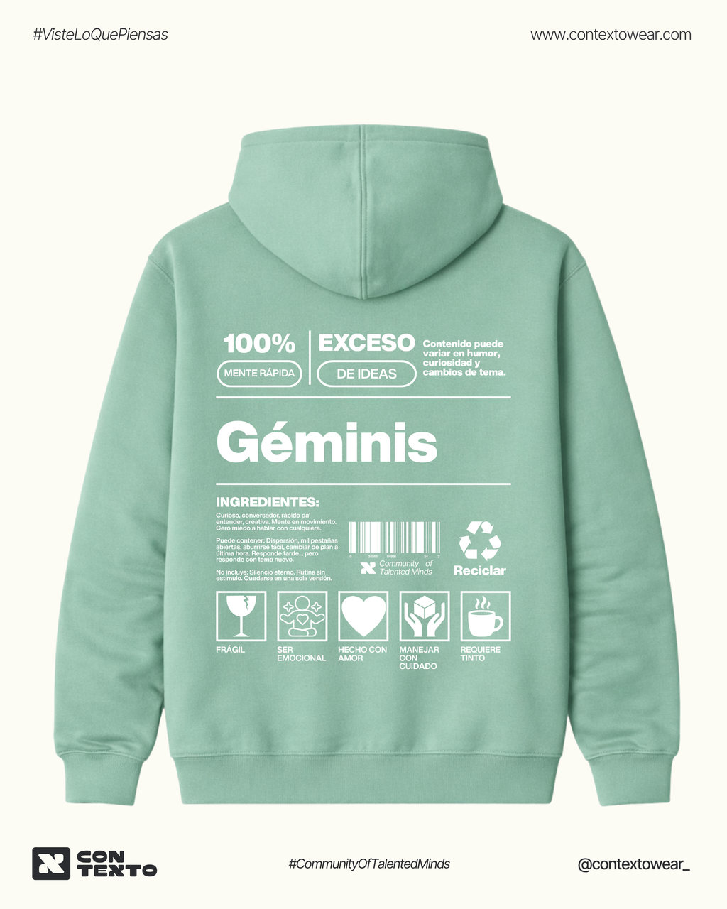 Hoodie Géminis - Hombre