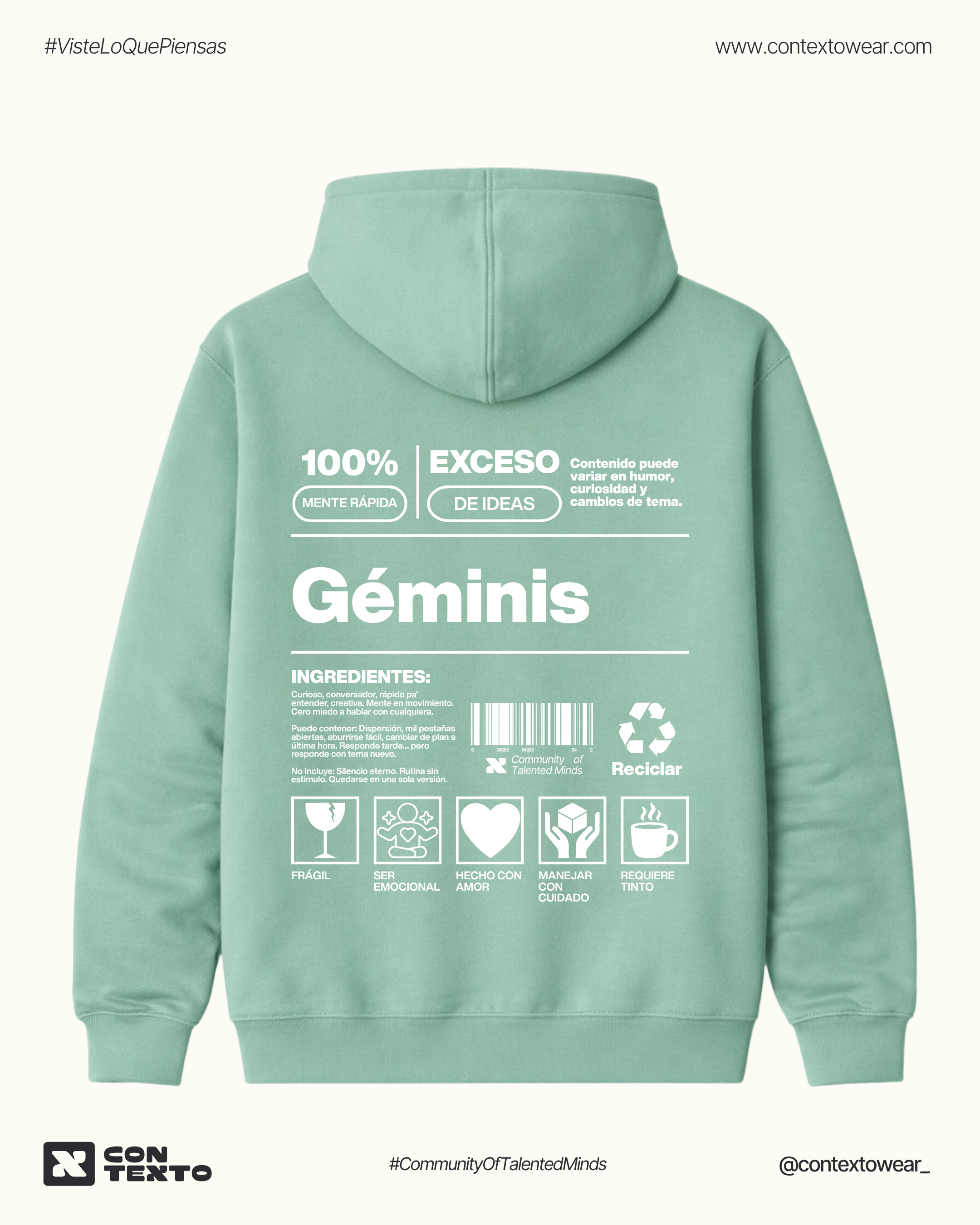 Hoodie Géminis - Hombre