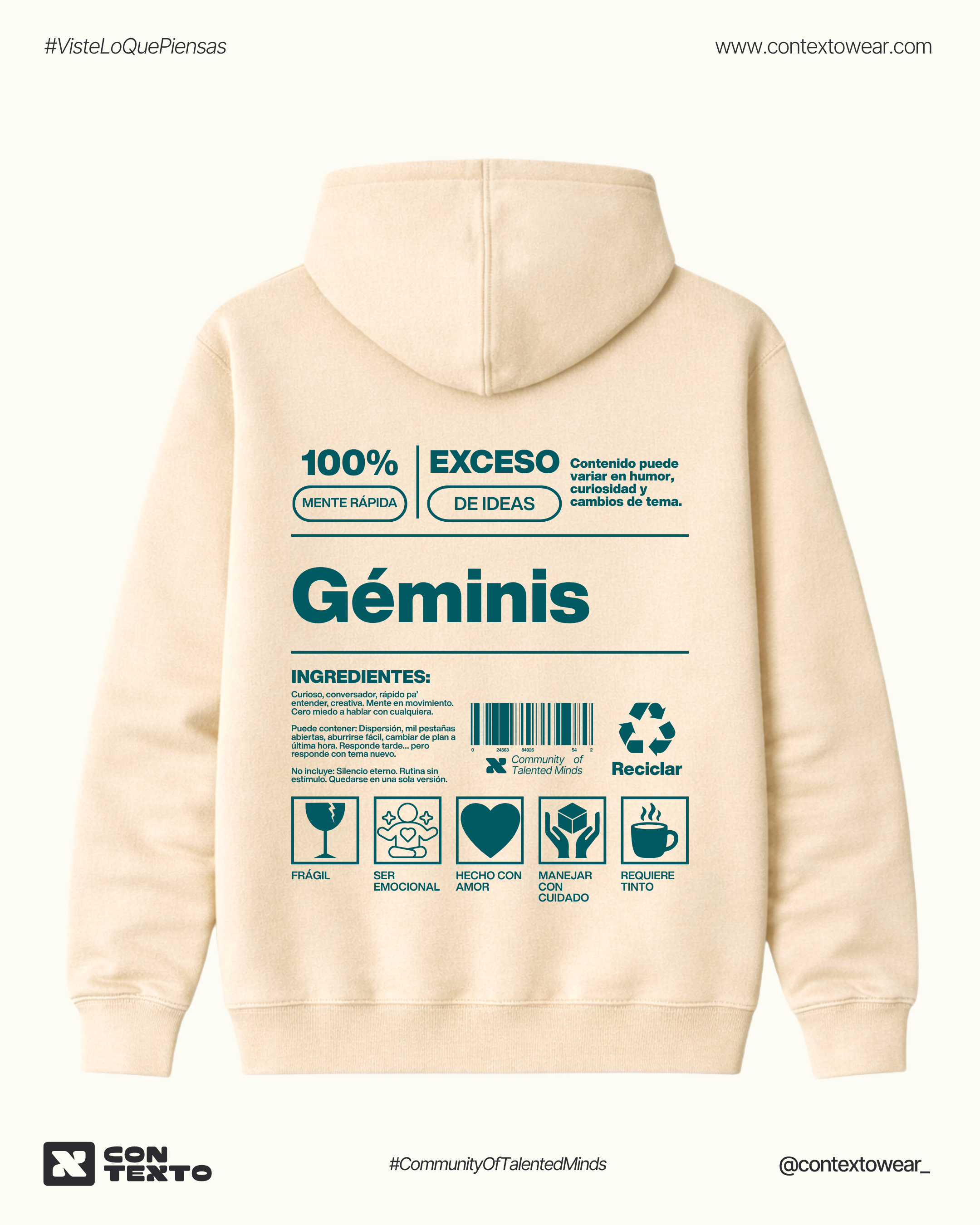 Hoodie Géminis - Hombre