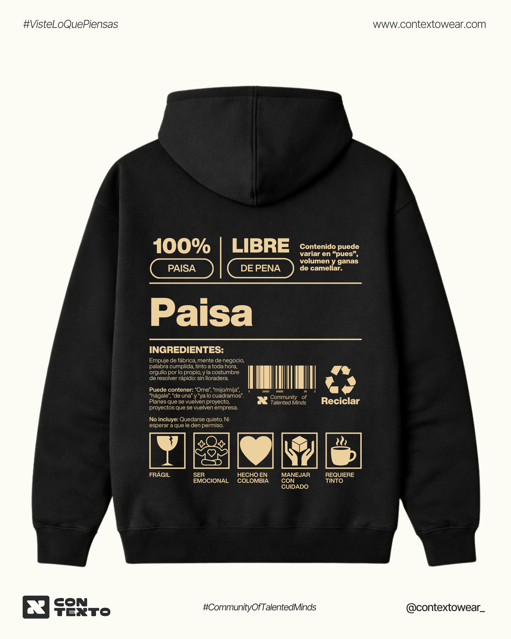 Hoodie Paisa Mujer