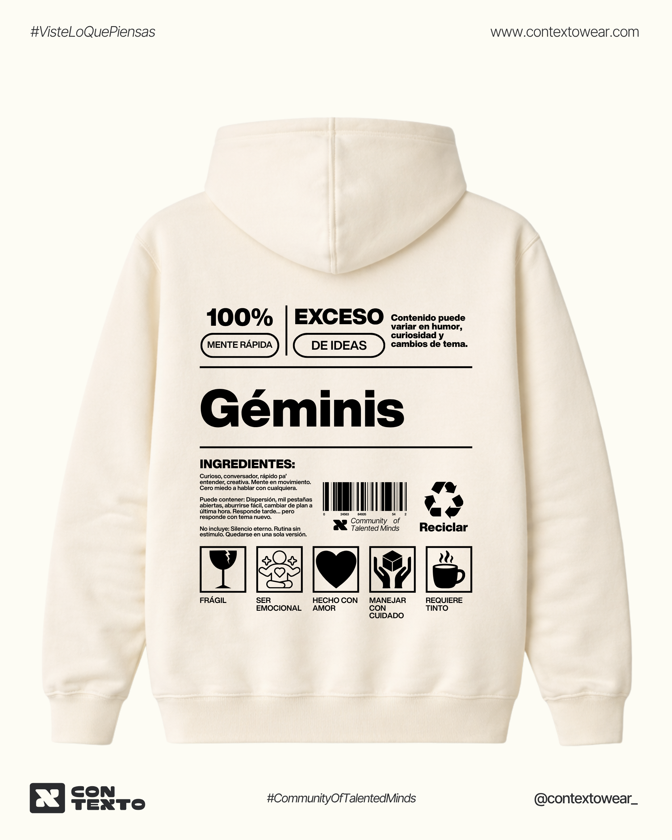Hoodie Géminis - Hombre