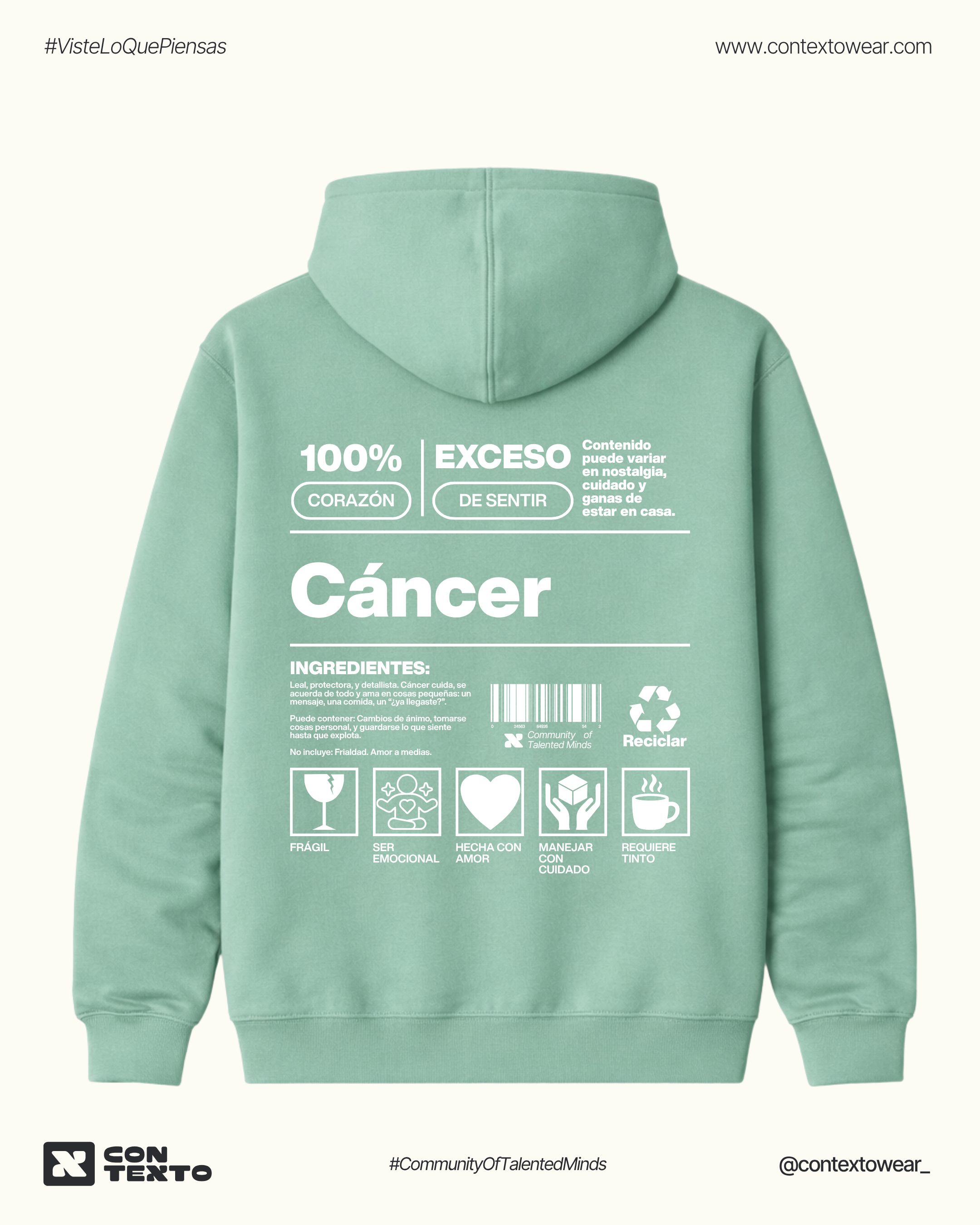 Hoodie Cáncer - Mujer