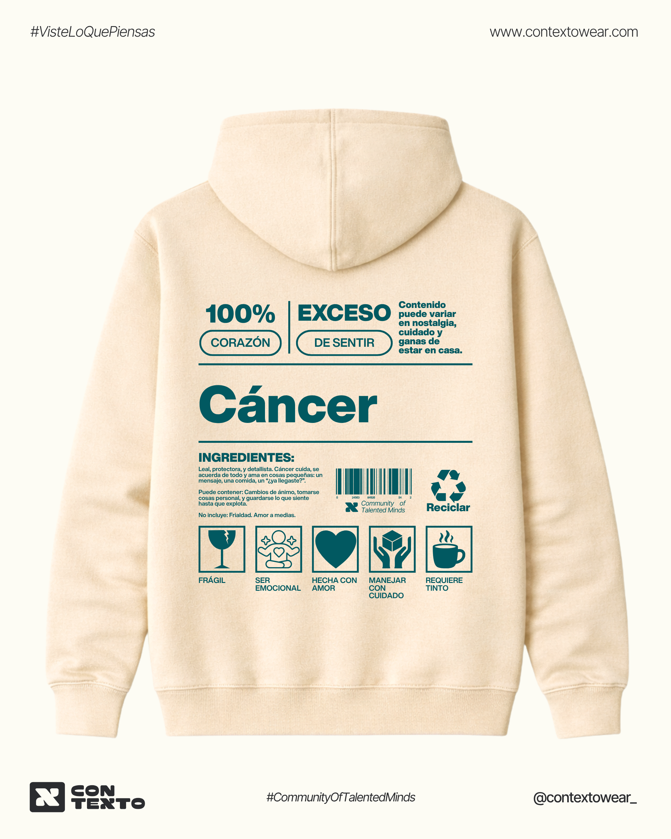 Hoodie Cáncer - Mujer