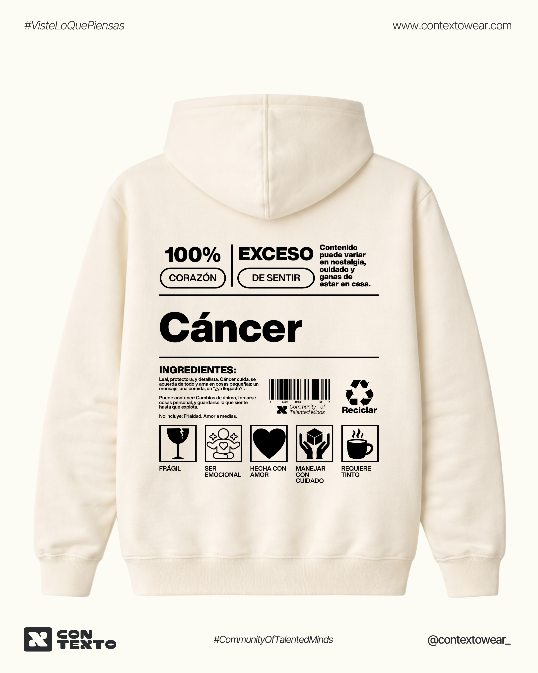 Hoodie Cáncer - Mujer