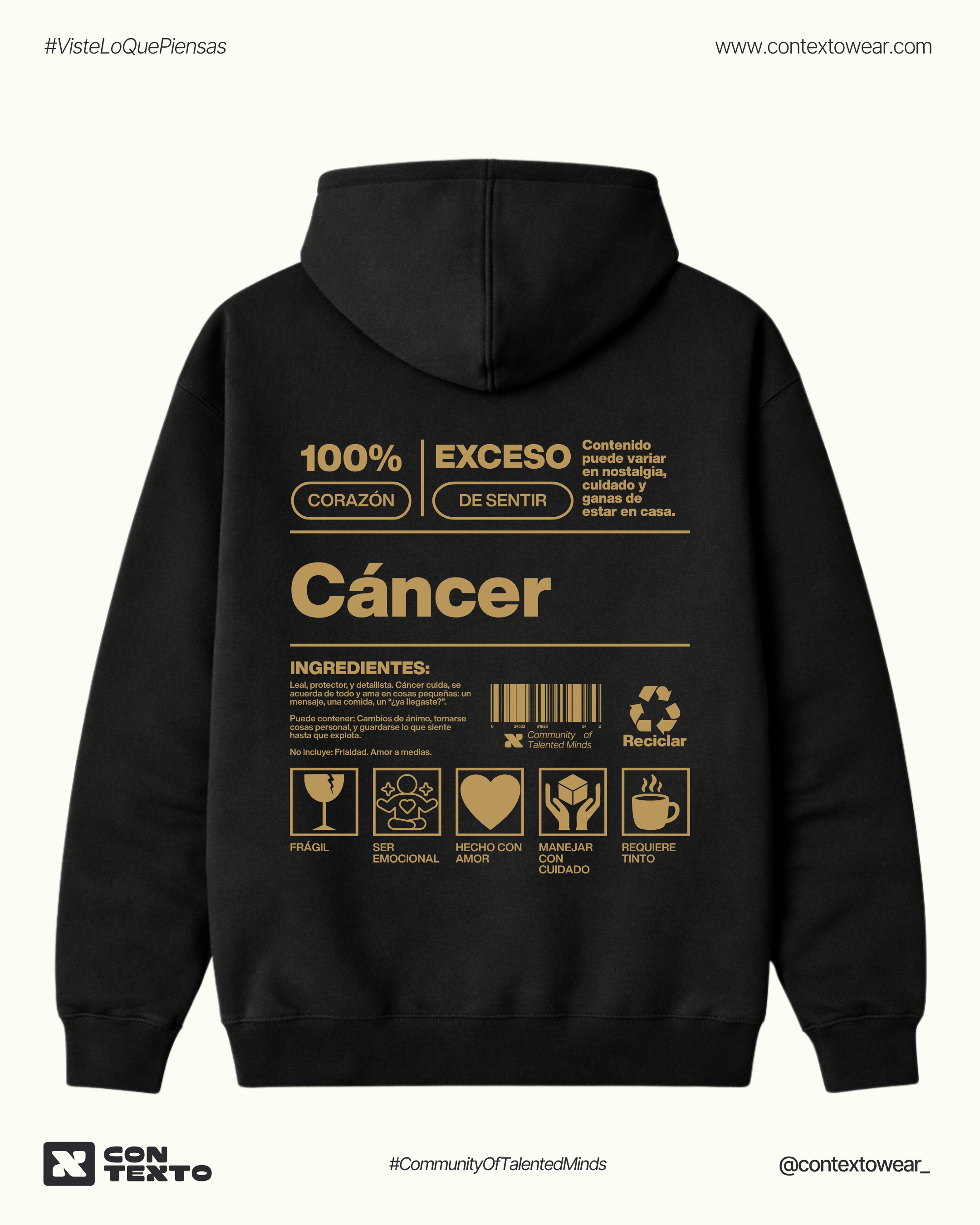 Hoodie Cáncer - Hombre