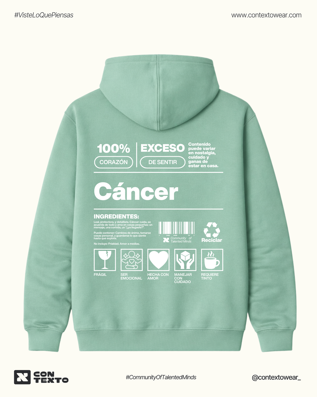 Hoodie Cáncer - Hombre