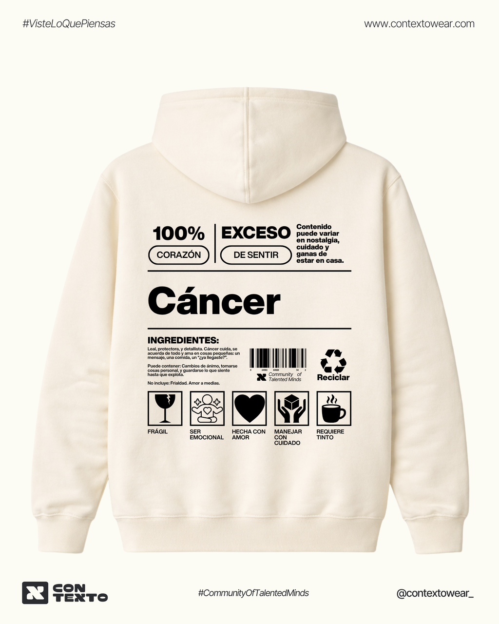 Hoodie Cáncer - Hombre