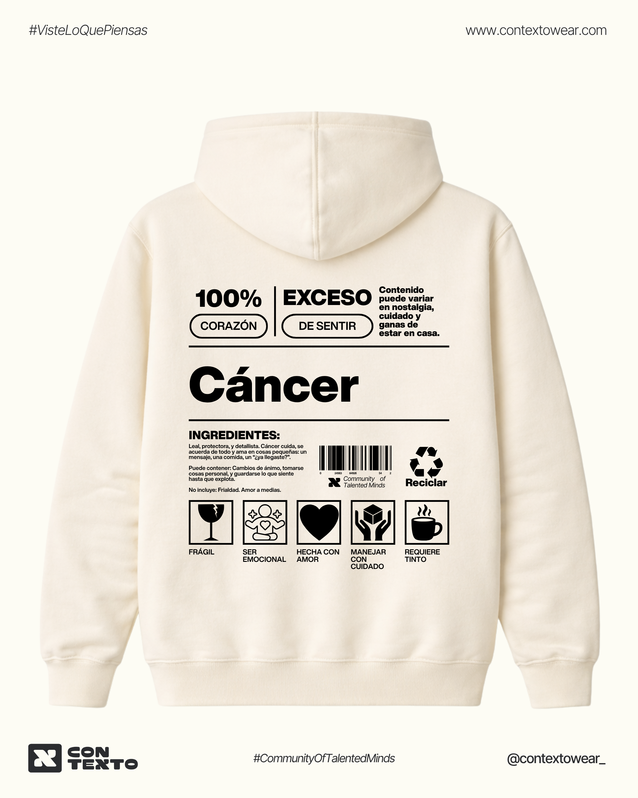 Hoodie Cáncer - Hombre