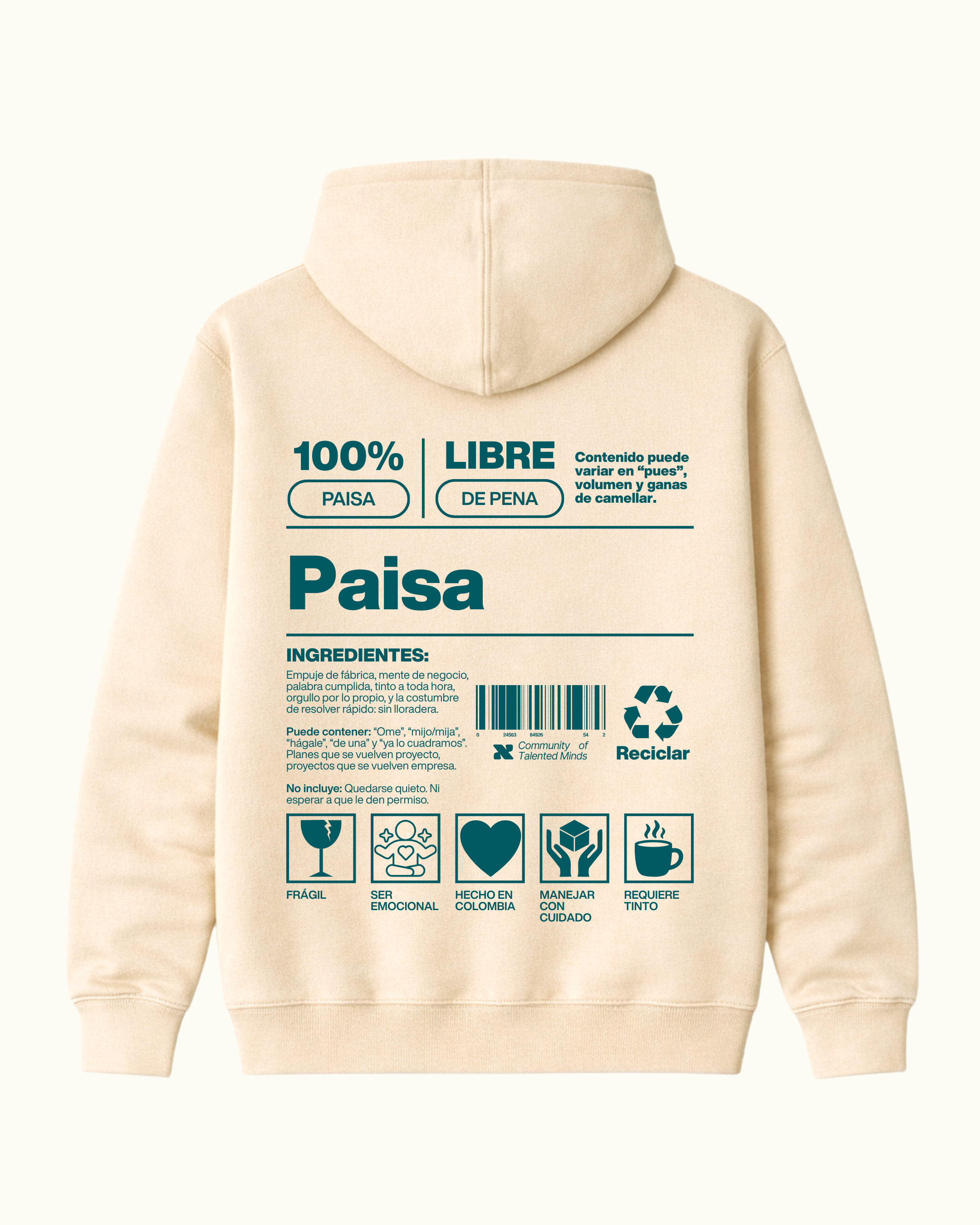 Hoodie Paisa Hombre