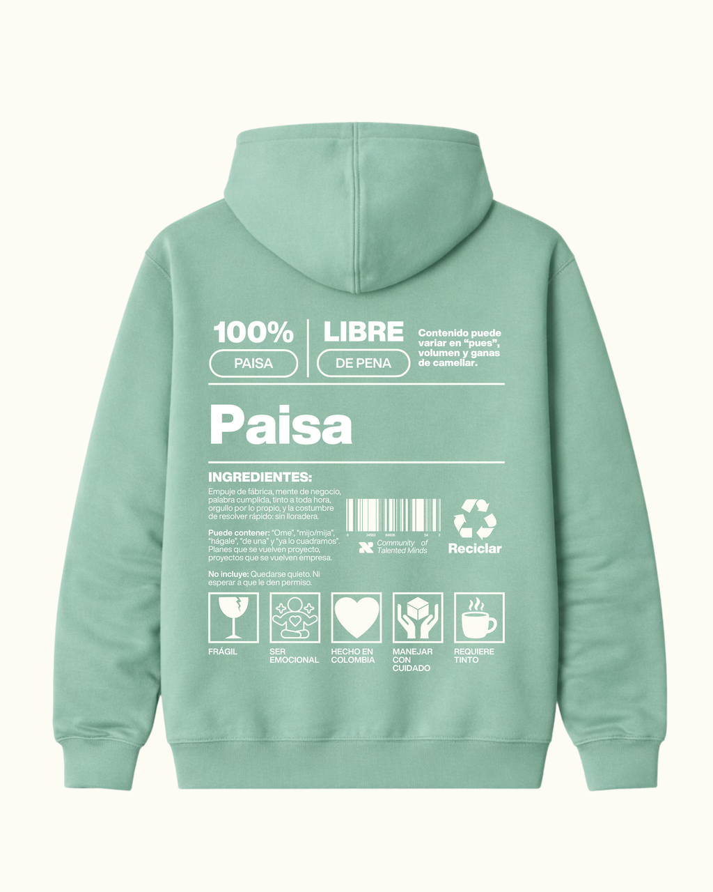 Hoodie Paisa Hombre