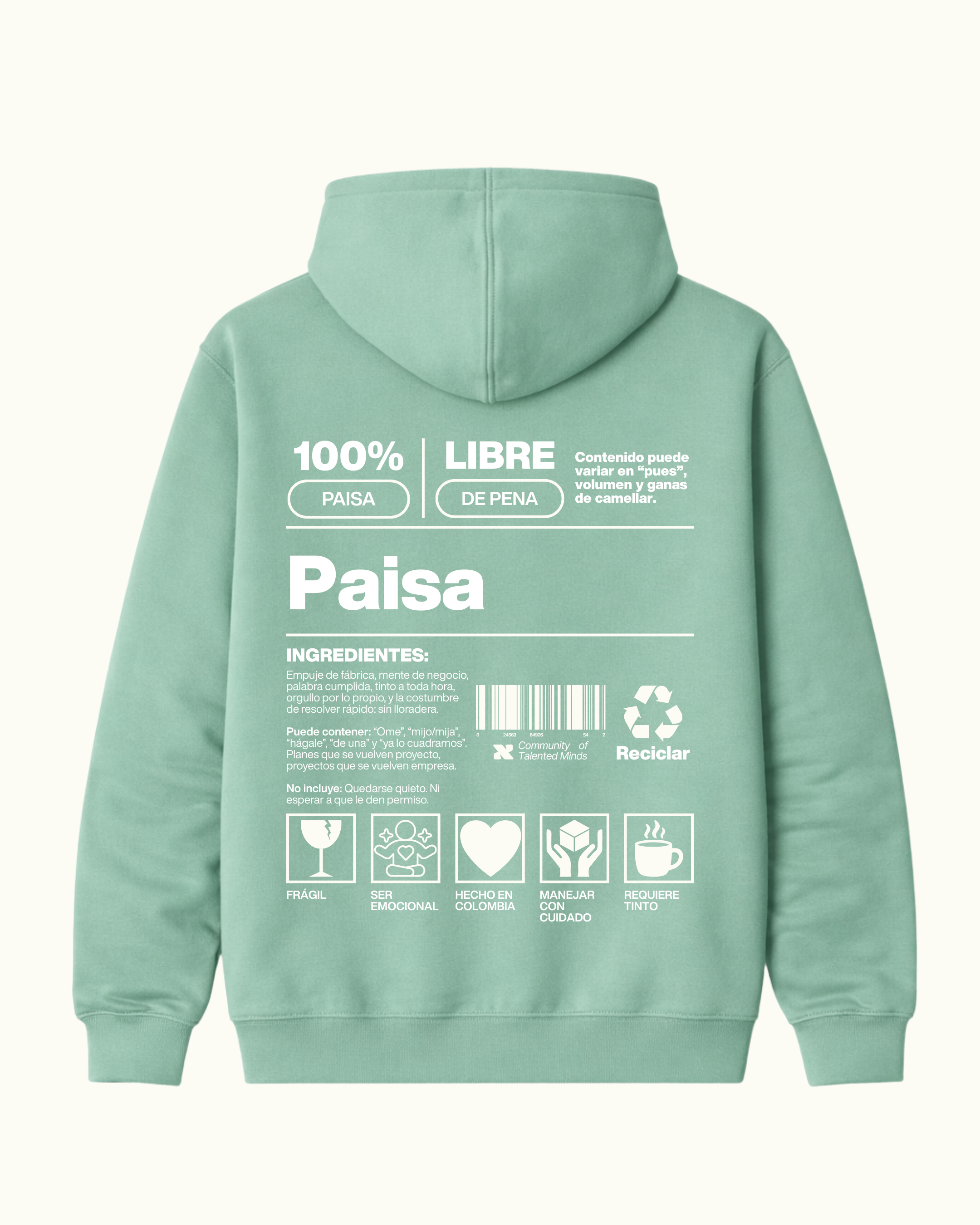 Hoodie Paisa Hombre