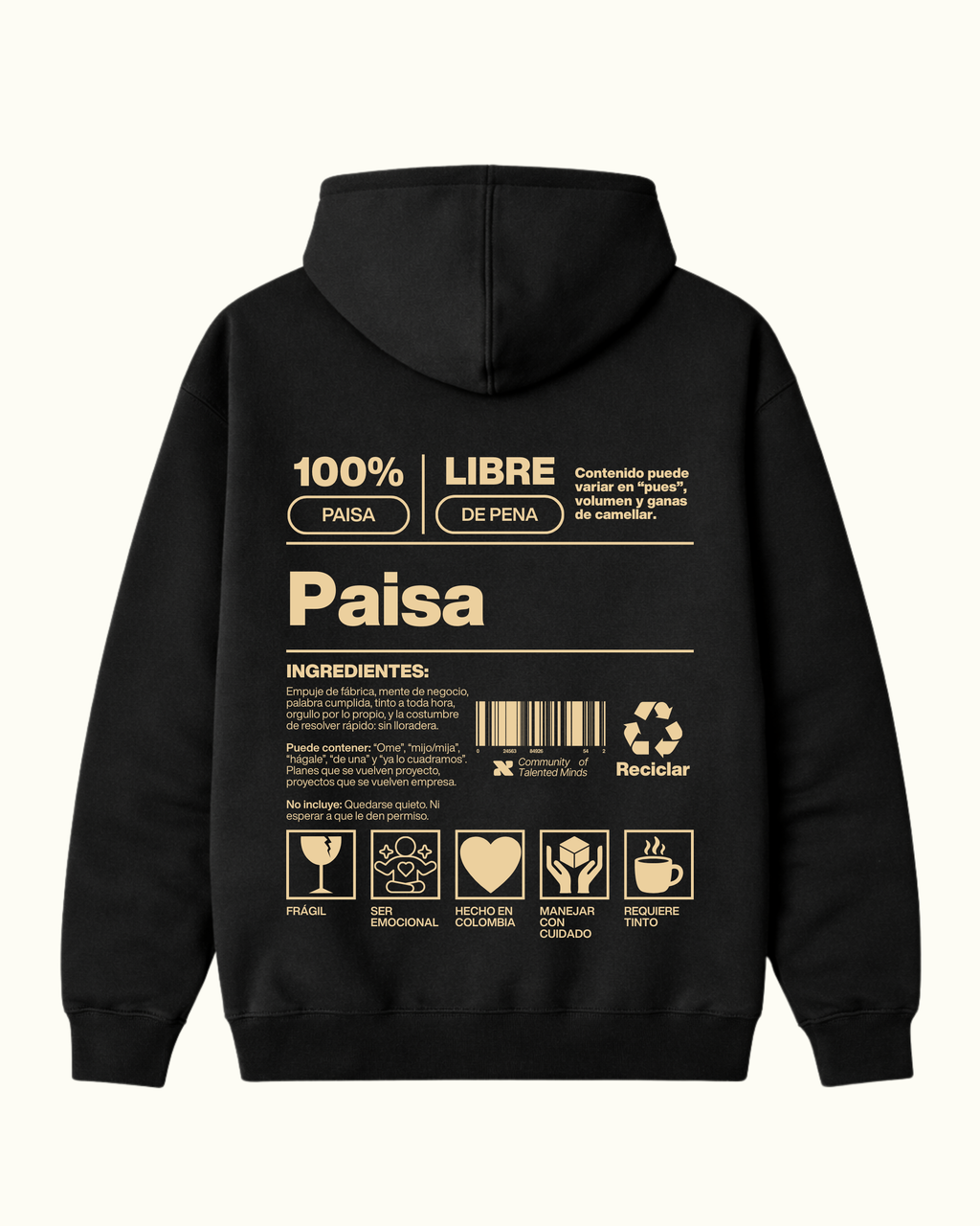 Hoodie Paisa Hombre