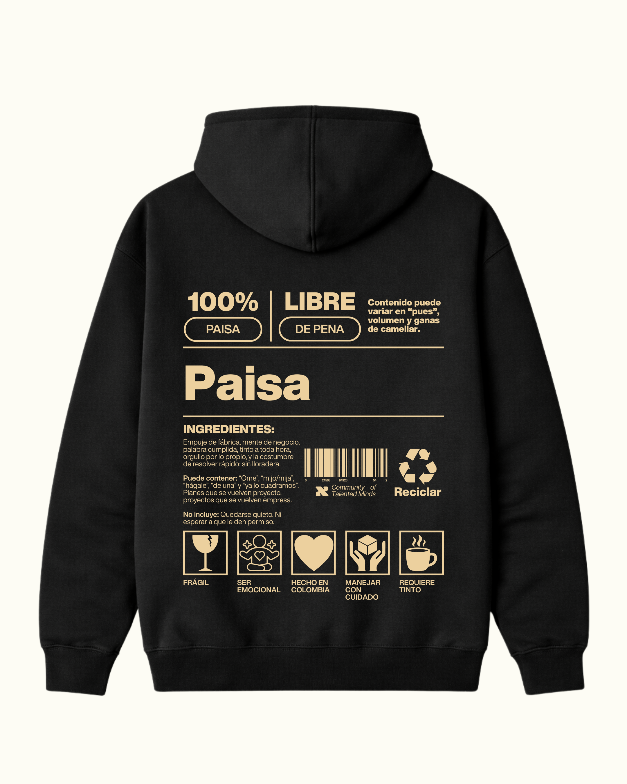 Hoodie Paisa Hombre