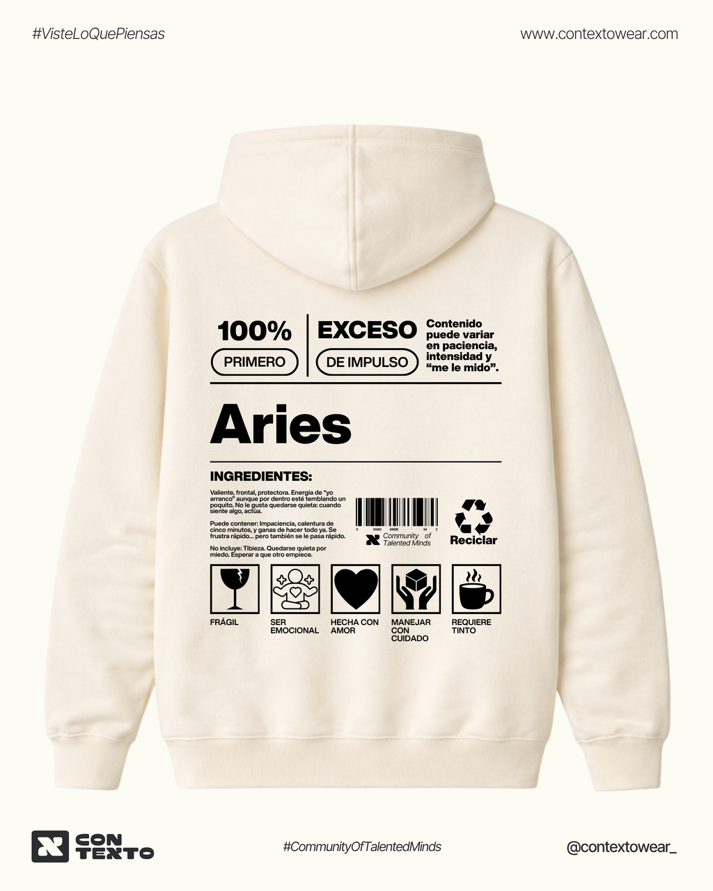 Hoodie Aries - Mujer