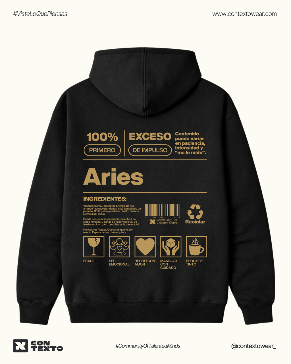 Hoodie Aries - Hombre