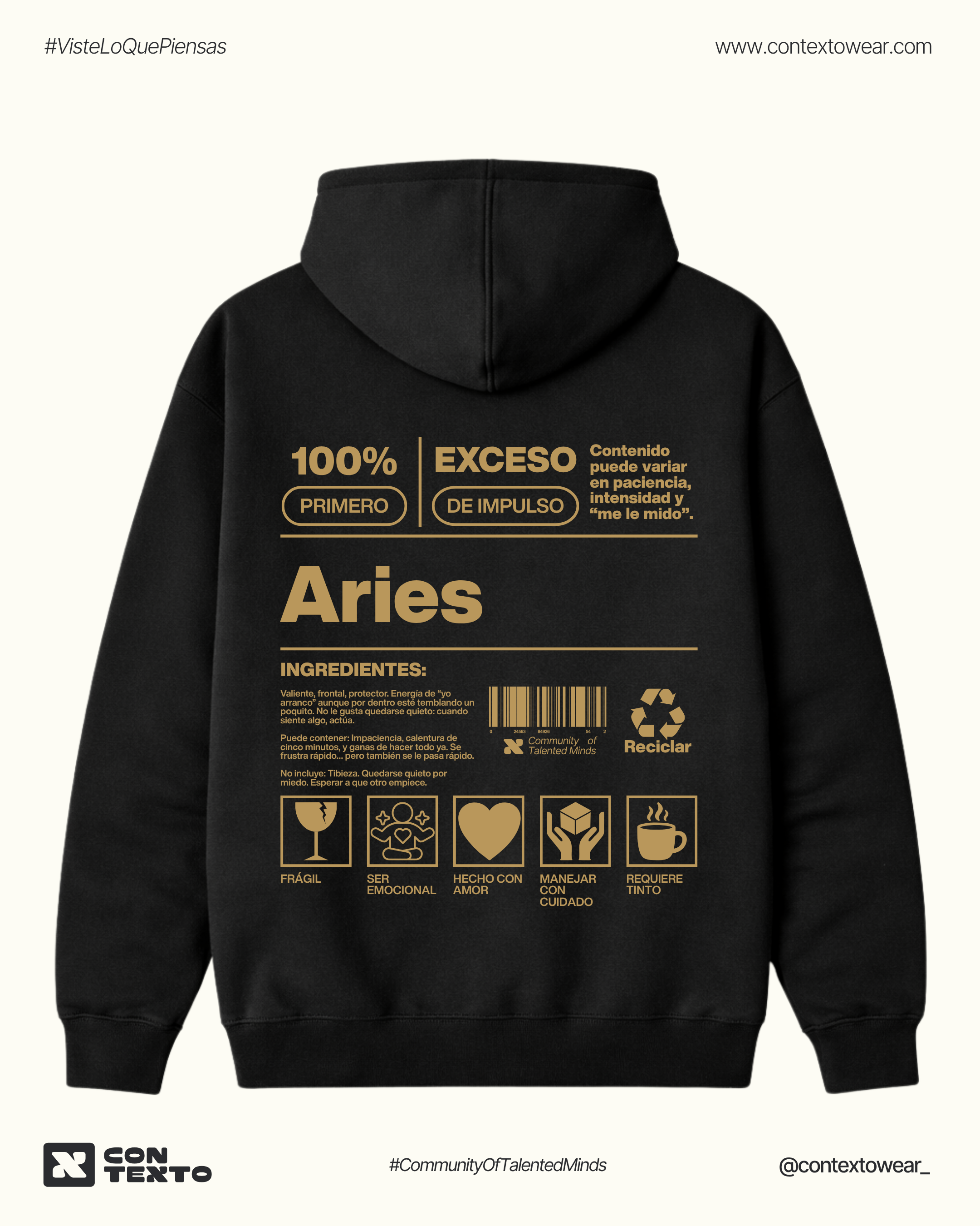 Hoodie Aries - Hombre